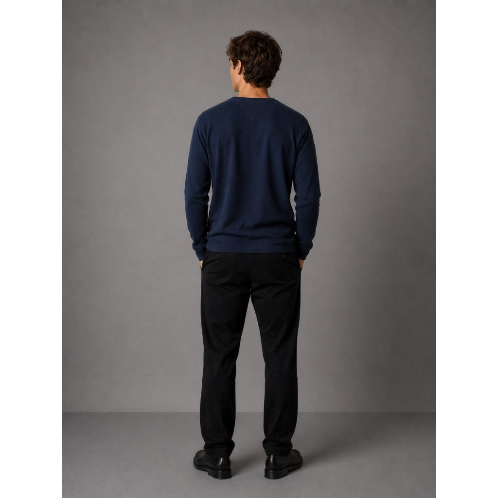 clean-cut-copenhagen-cal-grandad-langarm-shirt-dunkelblau image 3