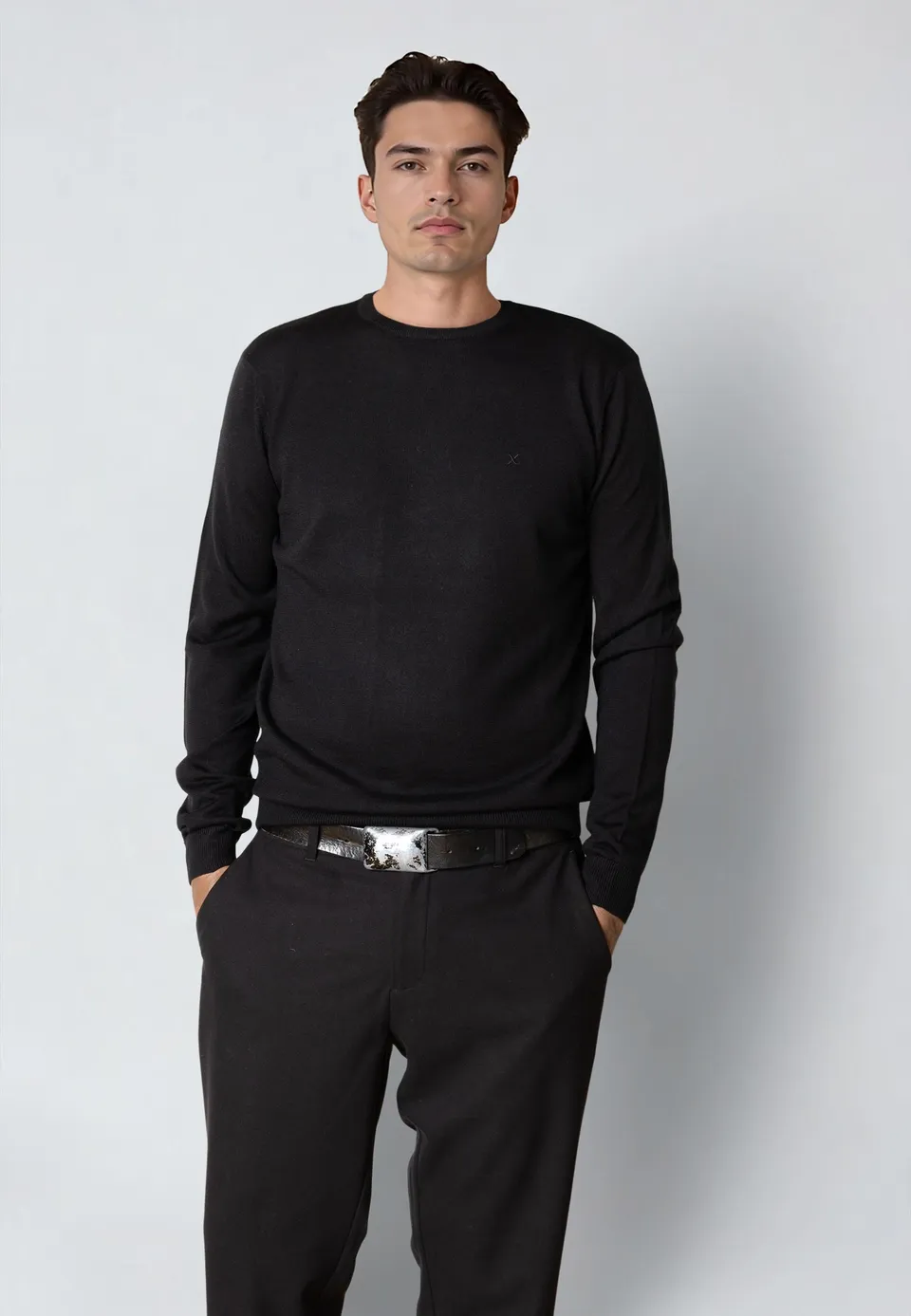 clean-cut-copenhagen-merino-pullover-schwarz-wolle image 1