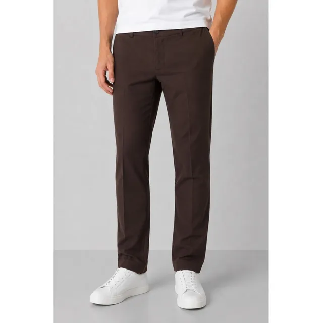 clean-cut-copenhagen-barcelona-flannel-pant-hose-dunkelbraun-relaxed-fit image 1