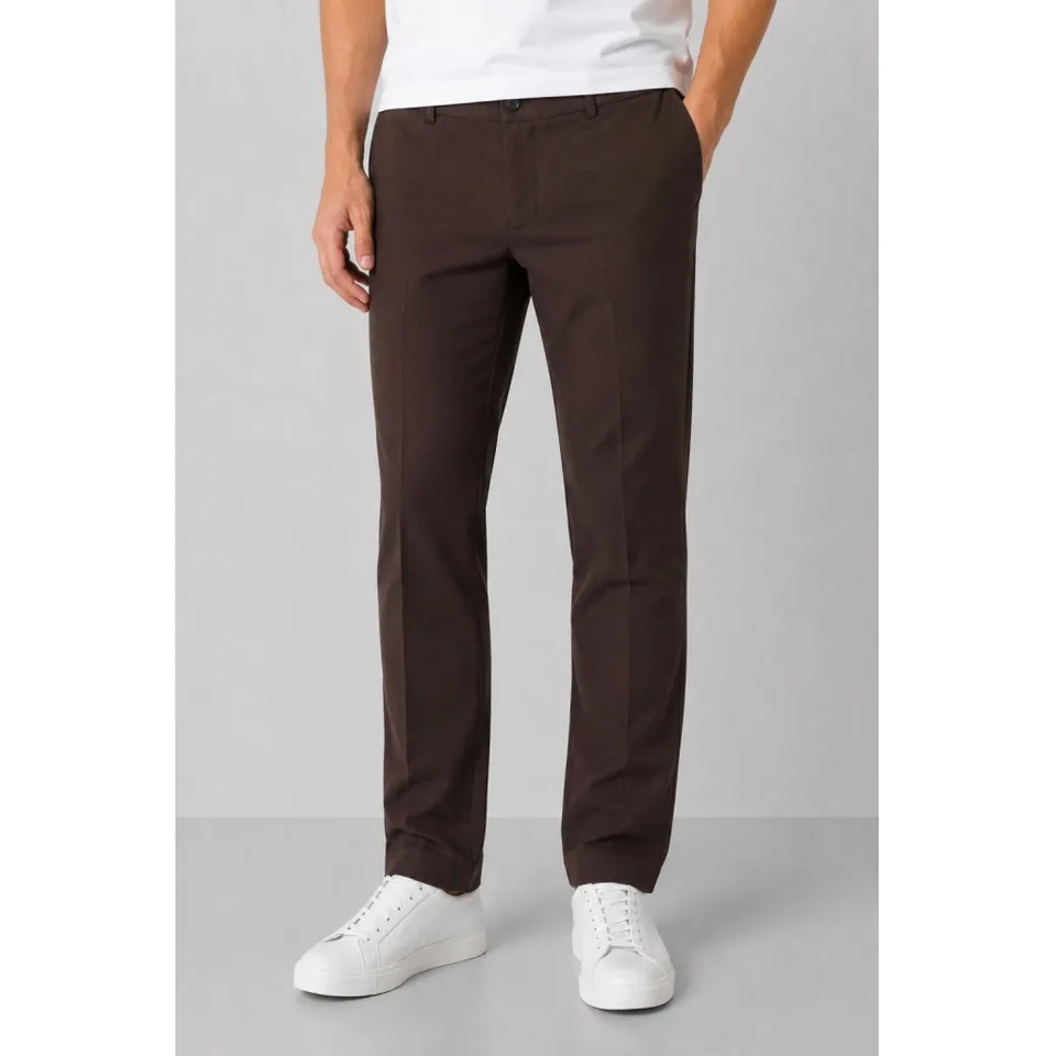 clean-cut-copenhagen-barcelona-flannel-pant-hose-dunkelbraun-relaxed-fit image 1