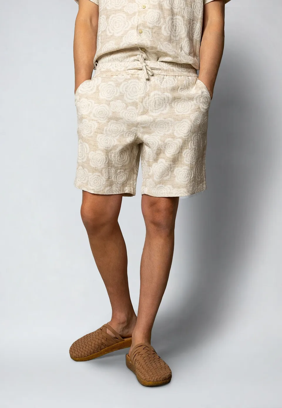 clean-cut-copenhagen-carter-shorts-jacquard-viskose-leinen-sommer image 1