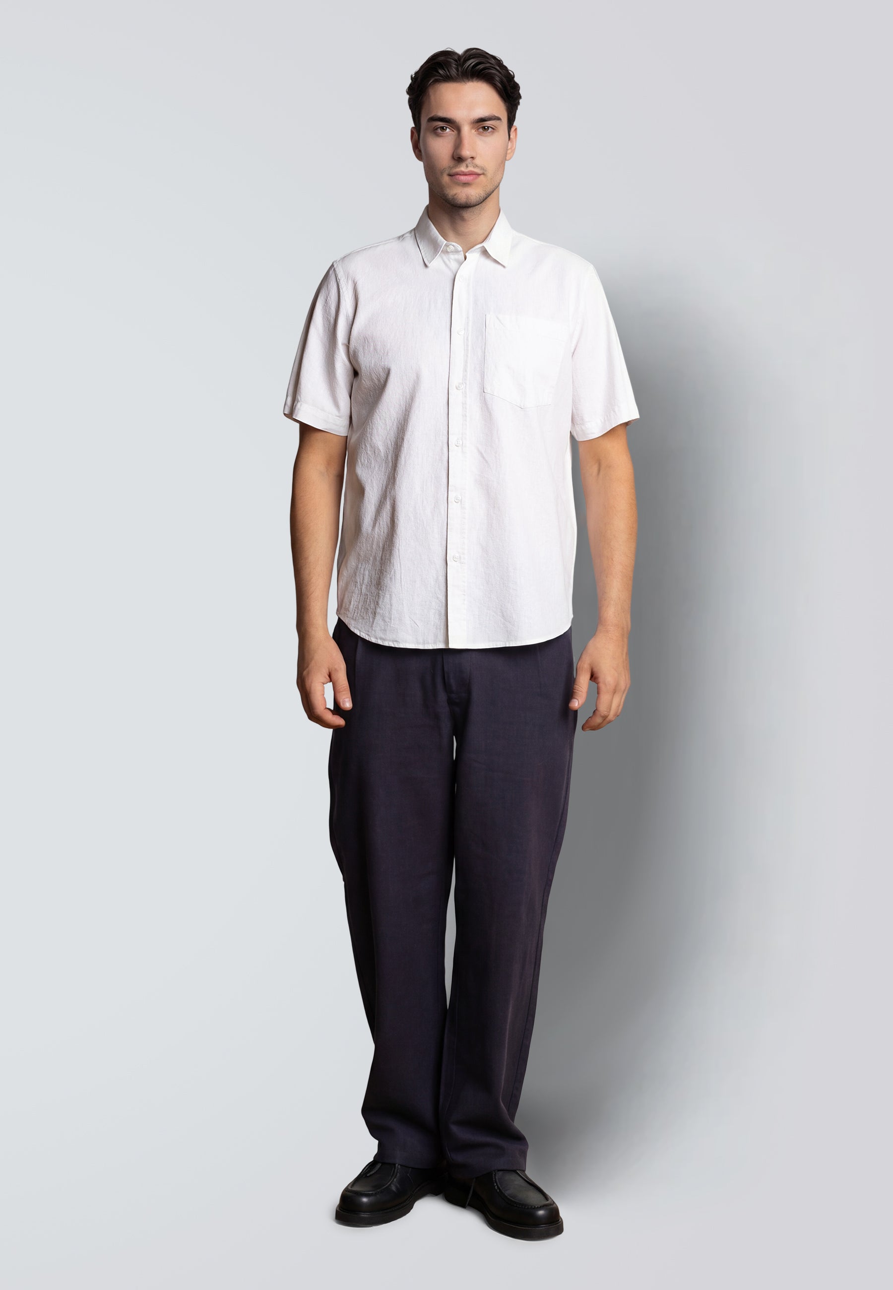 clean-cut-copenhagen-luca-cotton-hemd-wei-kurzarm image 2