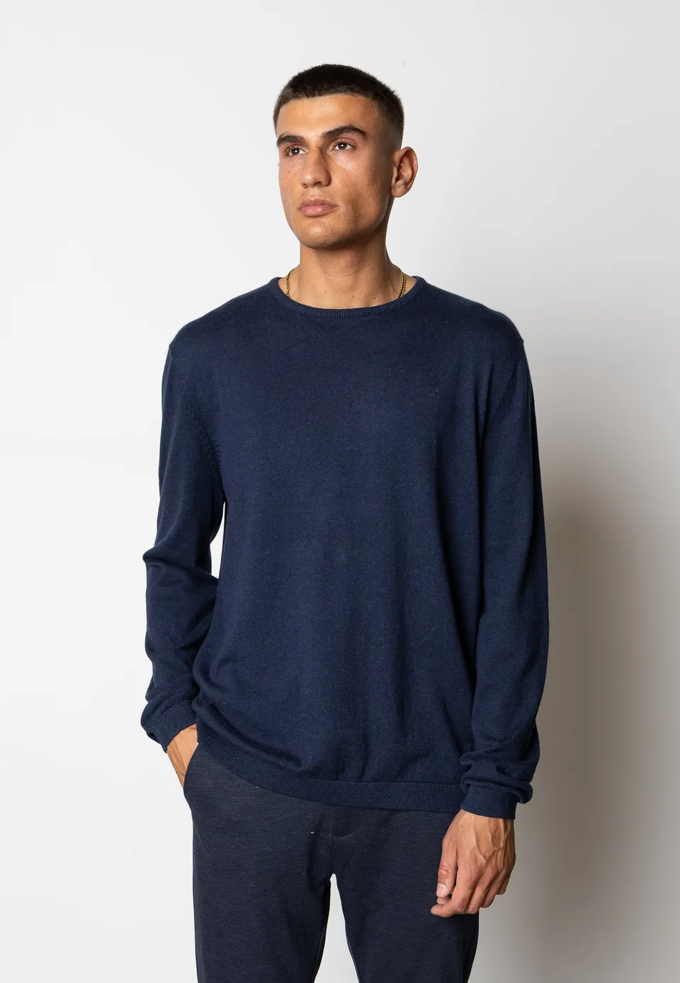 clean-cut-copenhagen-claude-pullover-herren-navy-melange image 1
