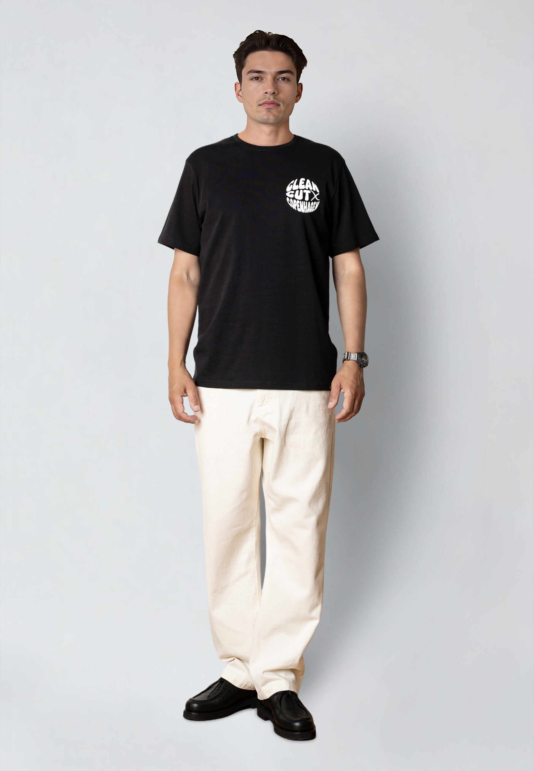 clean-cut-copenhagen-circle-t-shirt-herren-schwarz-baumwolle image 2