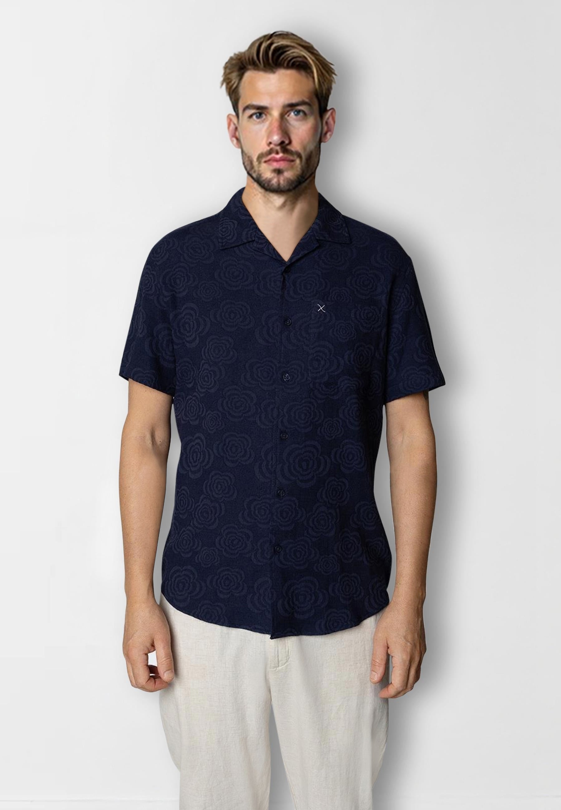 clean-cut-copenhagen-carter-herren-hemd-ecru-jacquard image 6