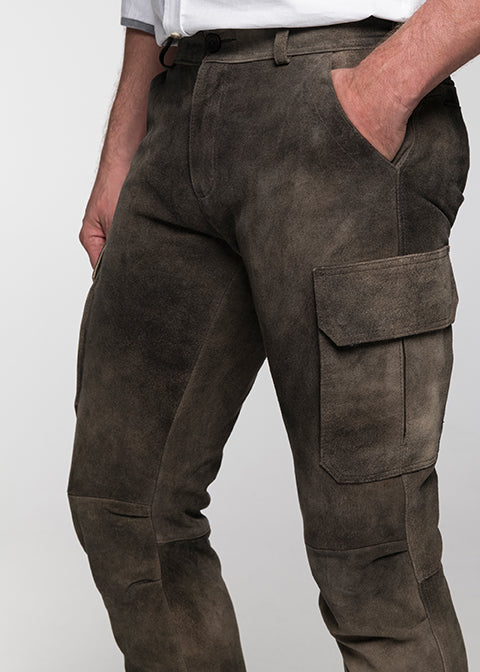 beckert-cooper-lange-lederhose-roggen-ziegenvelours image 2