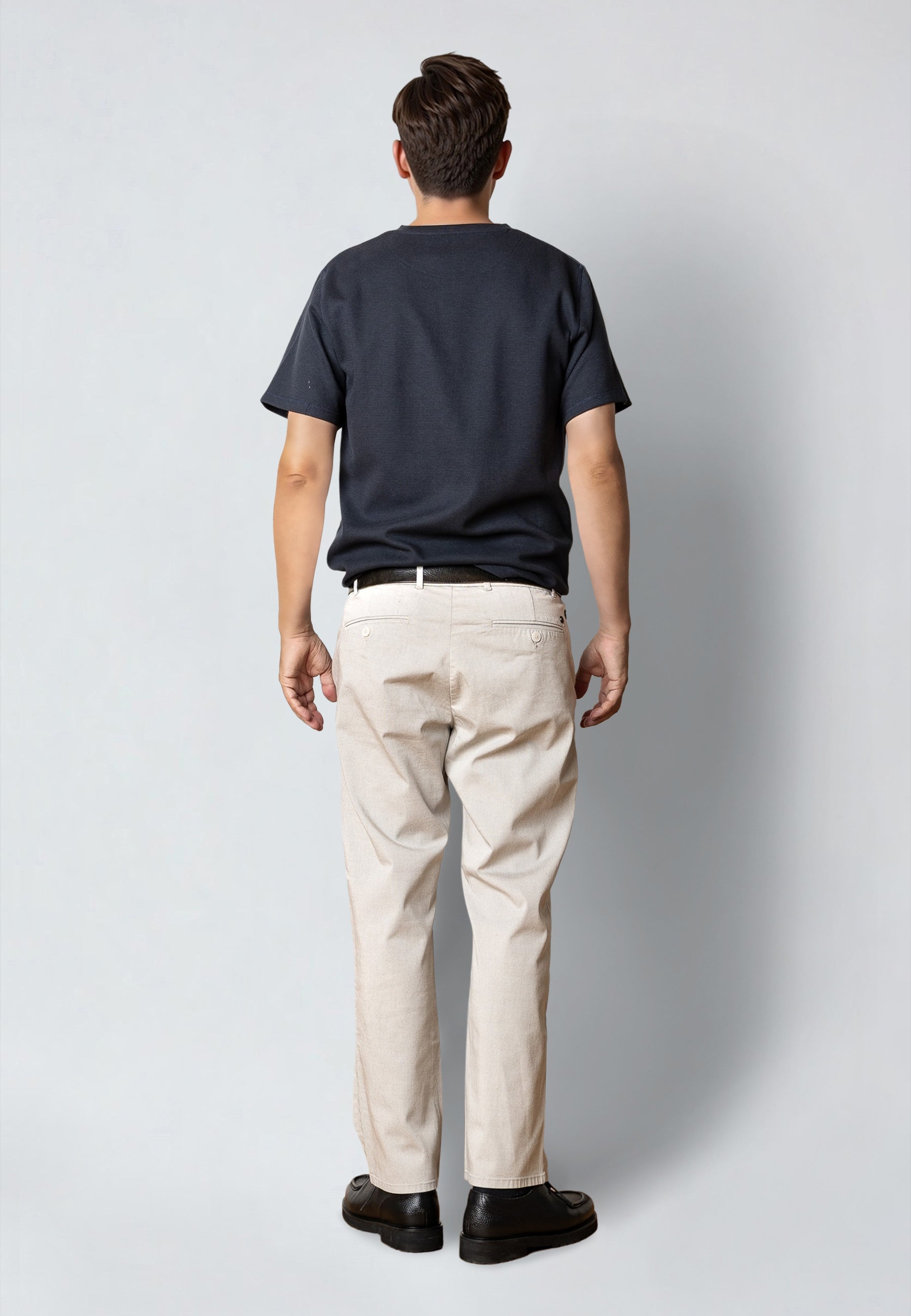 clean-cut-copenhagen-cal-grandad-t-shirt-dark-navy-waffle image 4