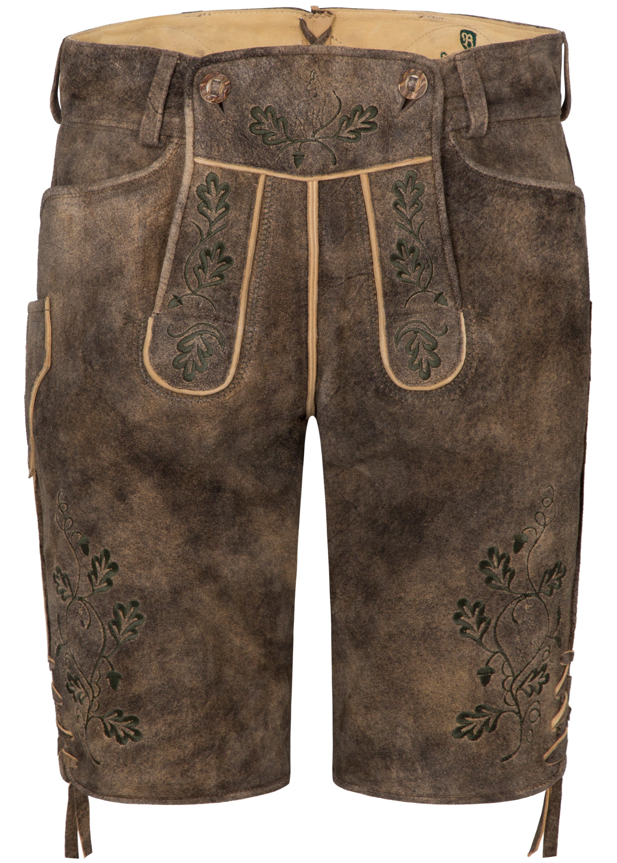 beckert-lederhosen-moses-kurze-lederhose-tabacco-stickerei image 4