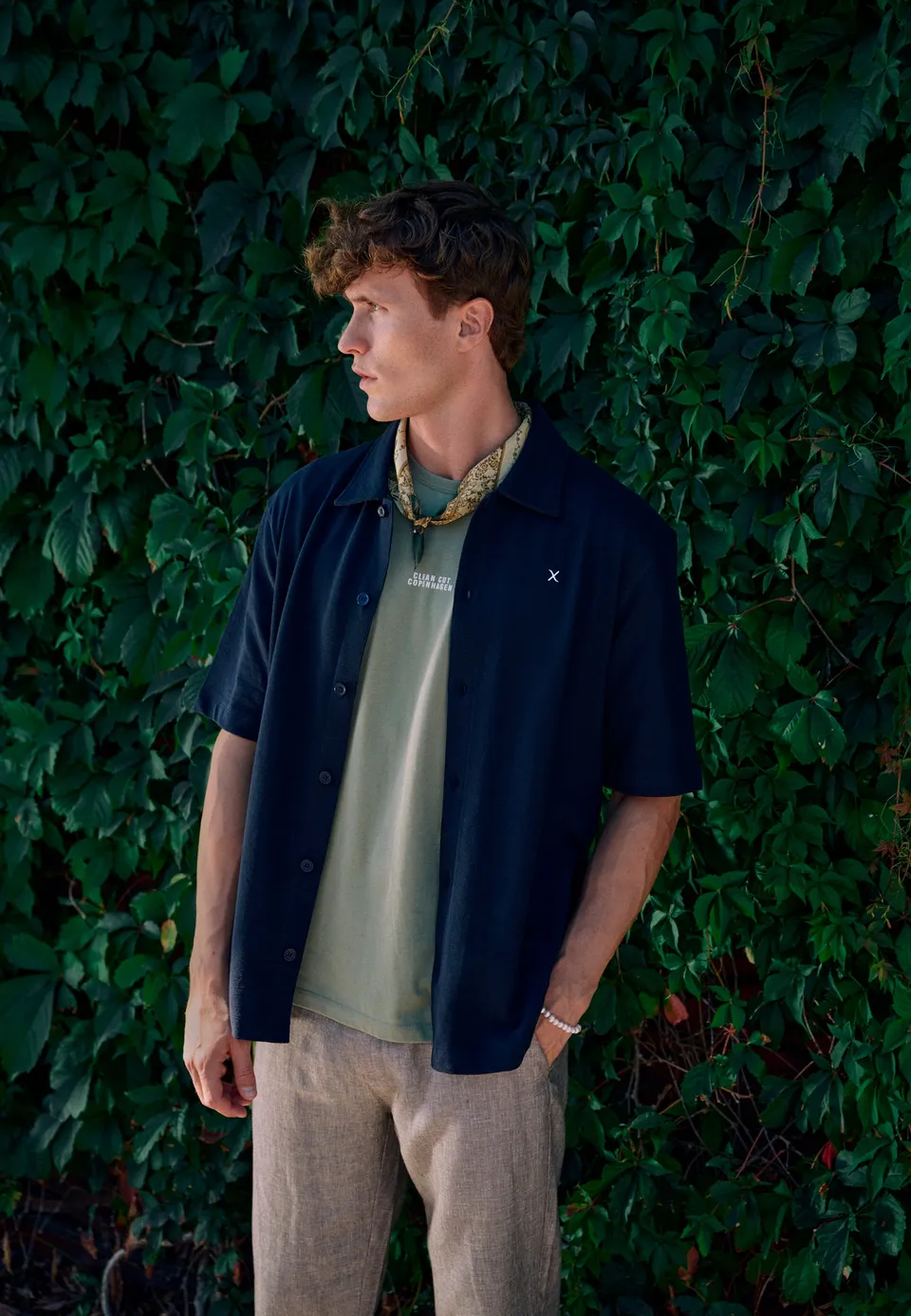 clean-cut-calton-kurzarm-hemd-dark-navy-baumwolle image 1