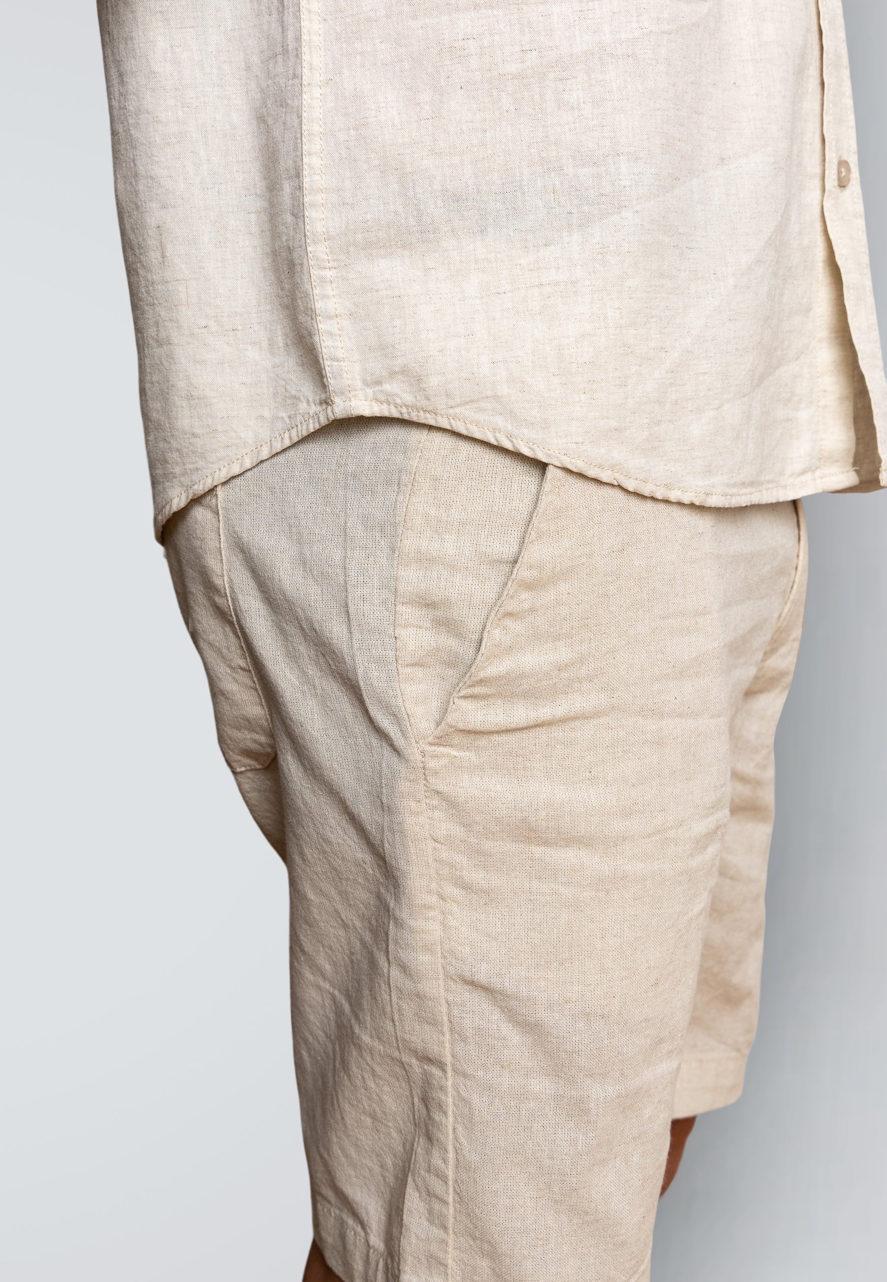 clean-cut-copenhagen-barcelona-shorts-herren-beige-leinen image 3