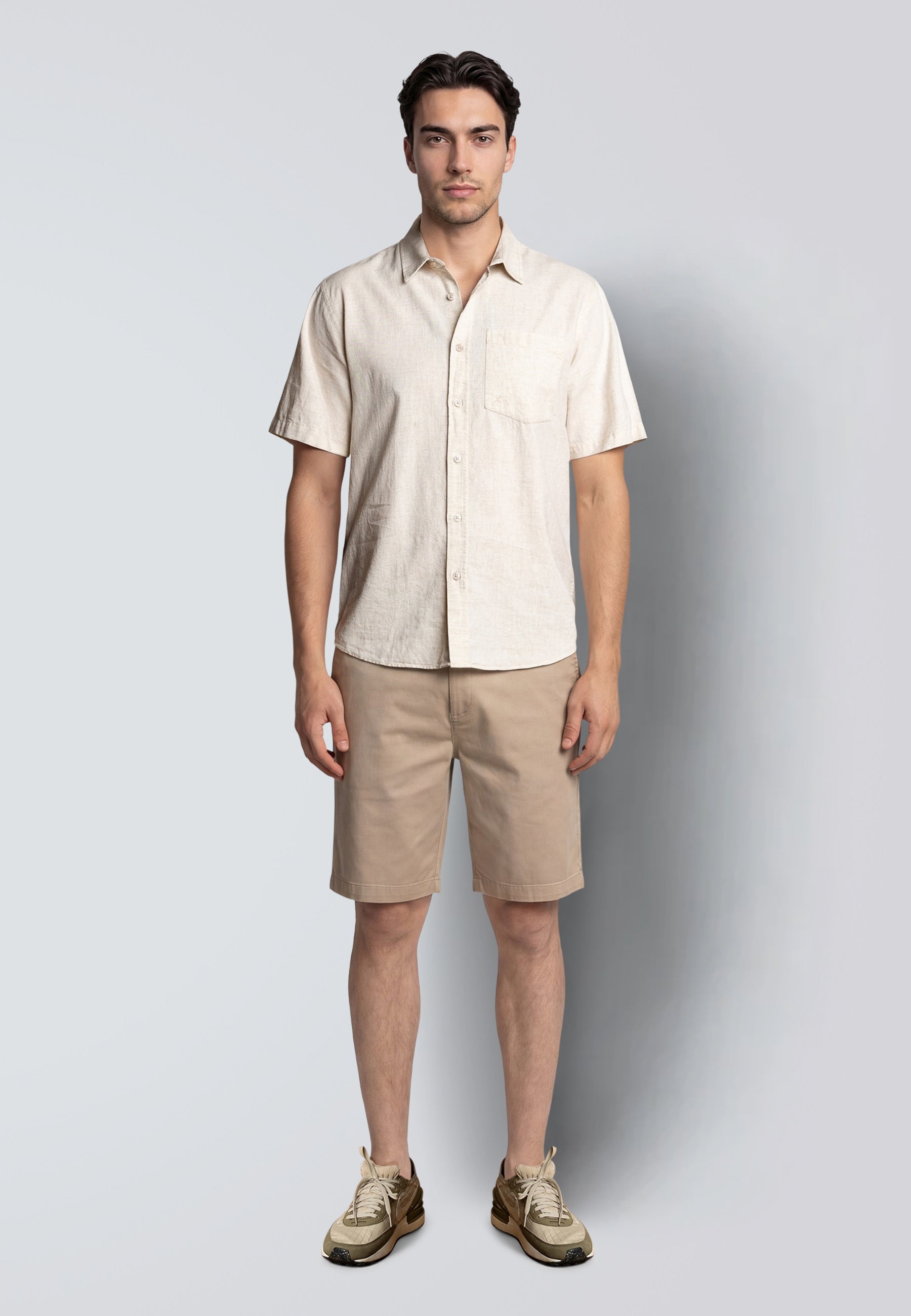 clean-cut-copenhagen-mitchell-twill-shorts-sand-chino-stretch image 1