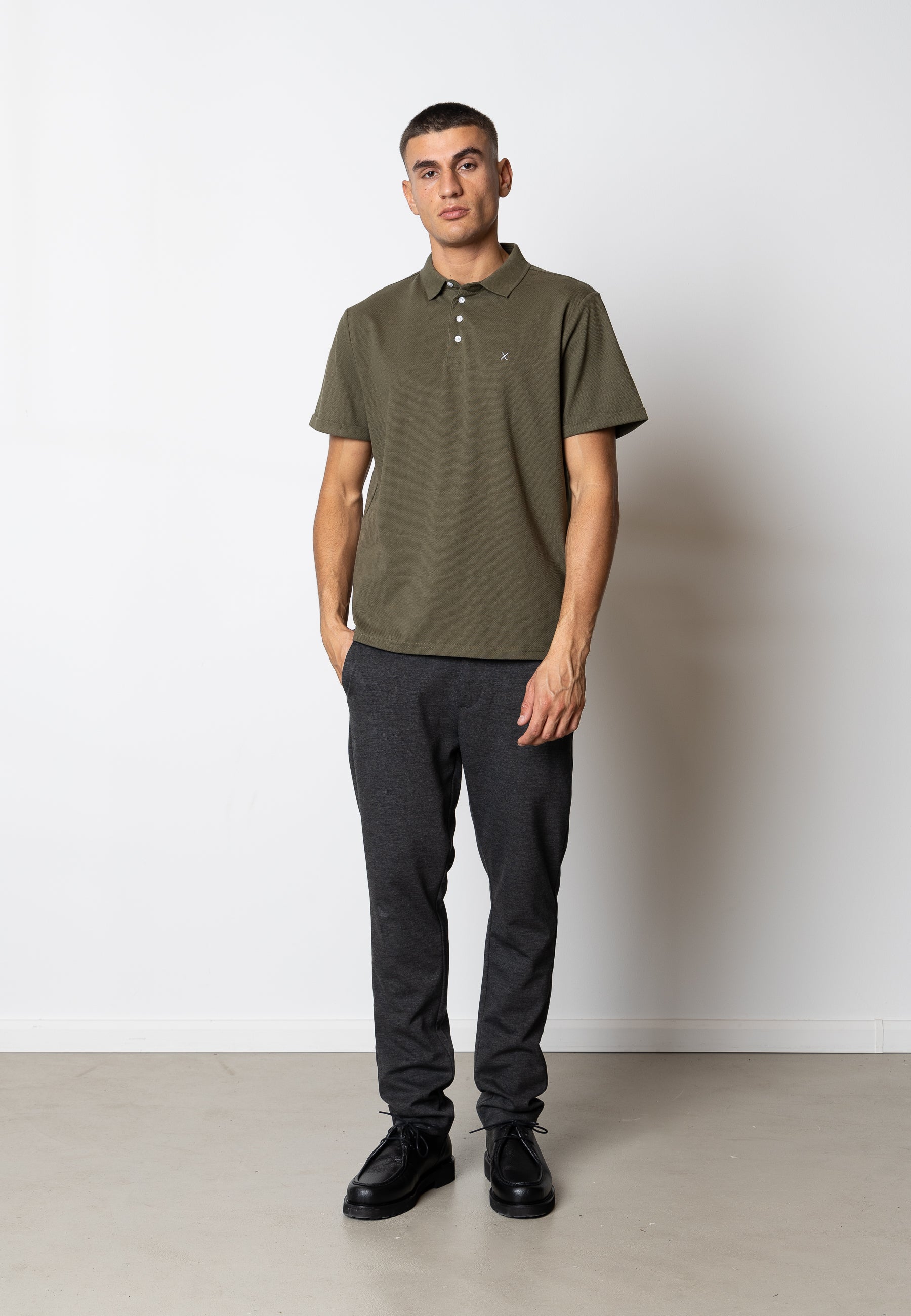 clean-cut-copenhagen-silkeborg-polo-army-baumwolle-gr-xs image 2