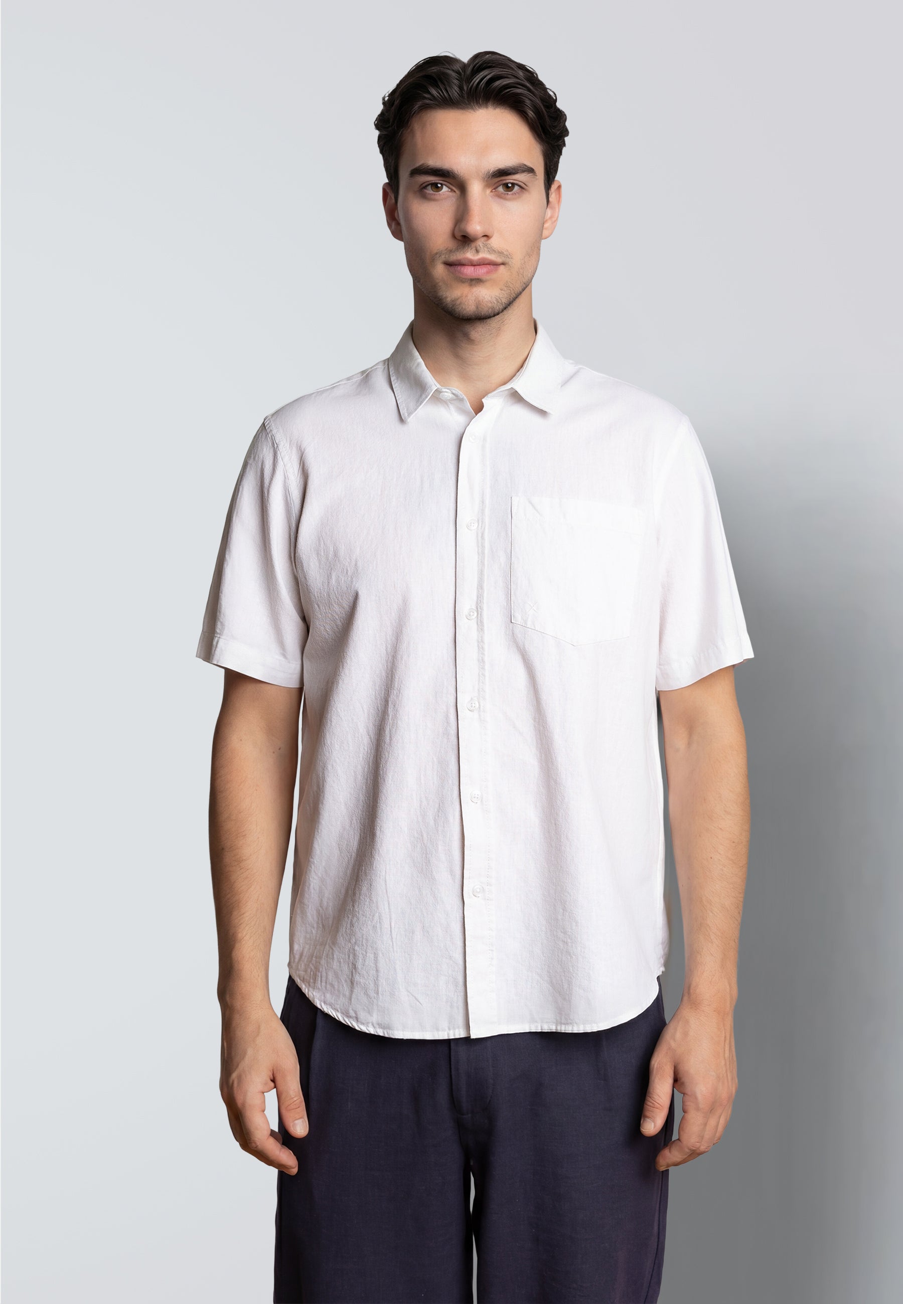 clean-cut-copenhagen-luca-cotton-hemd-wei-kurzarm image 1