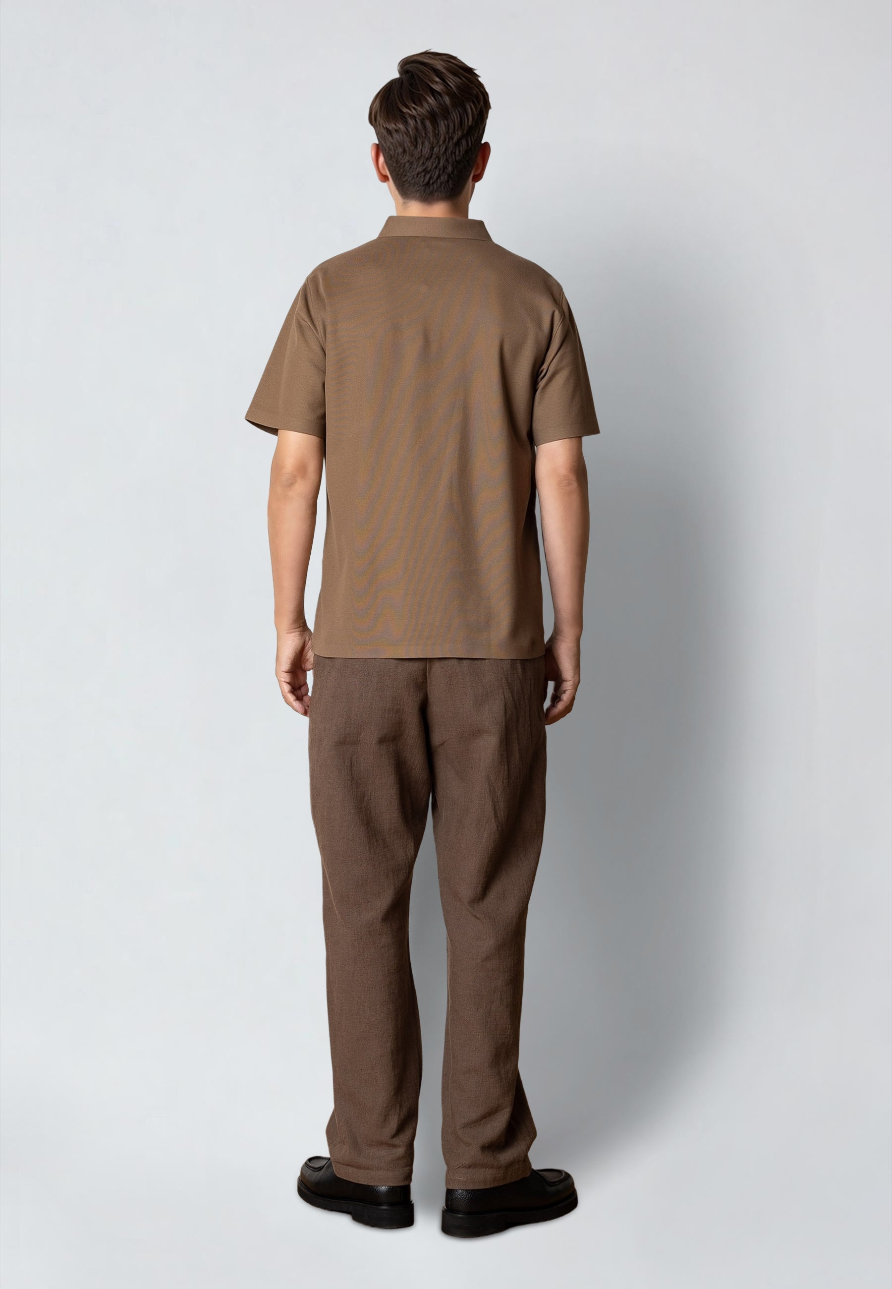 clean-cut-copenhagen-joss-zip-polo-shitake-baumwolle image 4