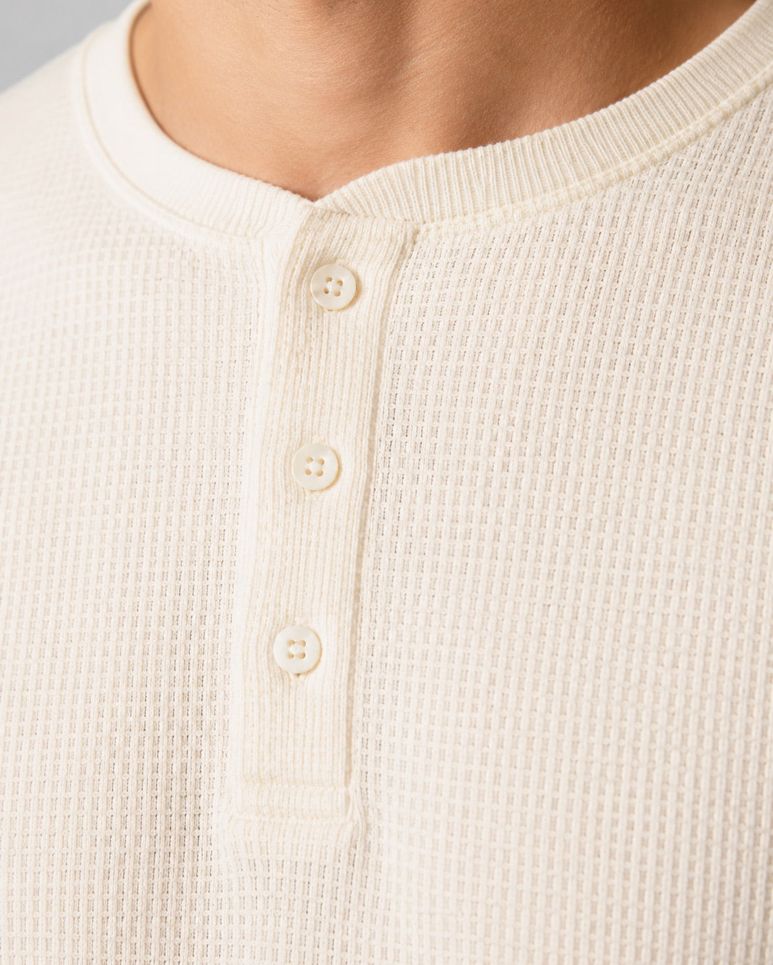 clean-cut-copenhagen-cal-grandad-langarmshirt-ecru-melange image 2