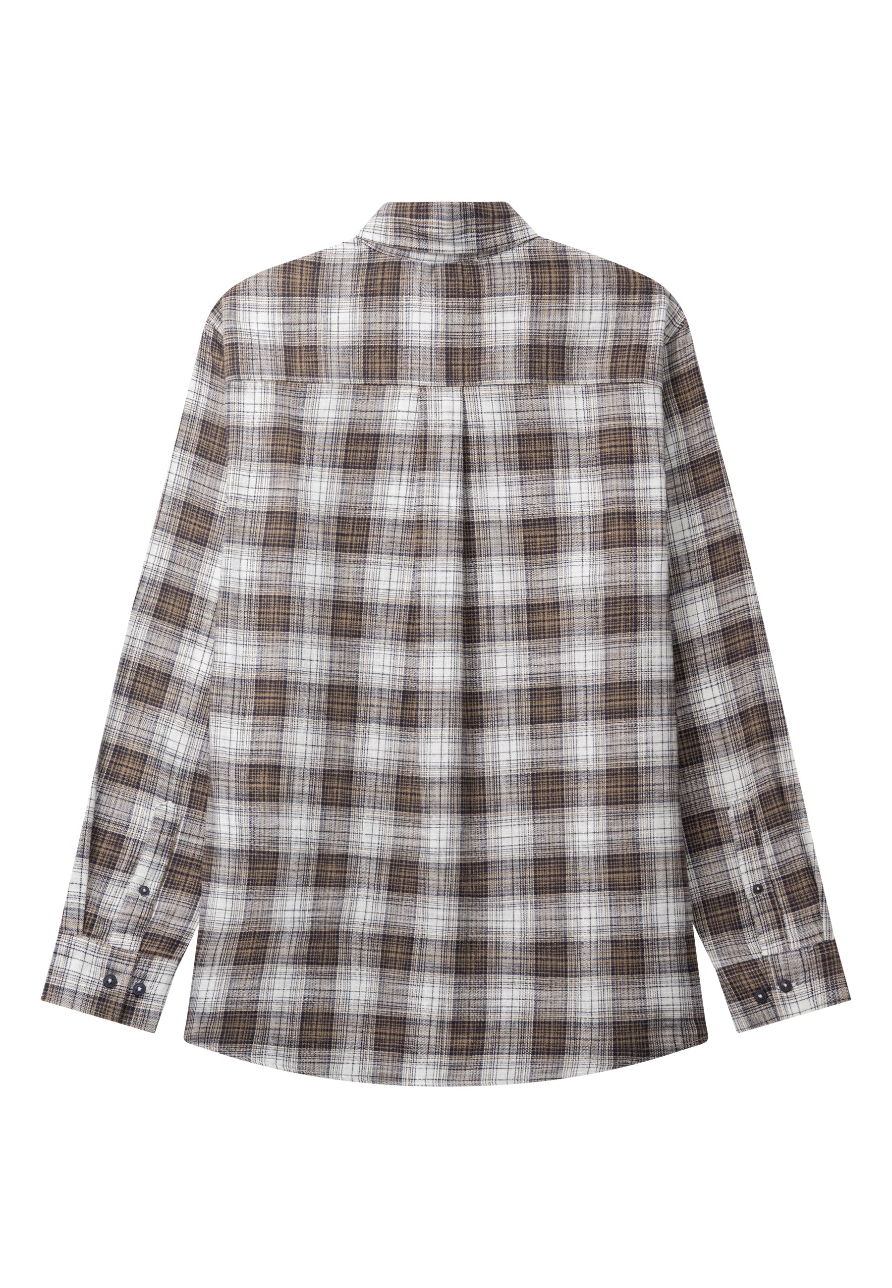 clean-cut-copenhagen-remy-checked-shirt-herren-shitake-navy image 5