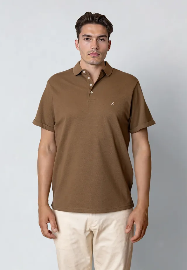 clean-cut-copenhagen-silkeborg-stretch-polo-shitake-baumwolle image 1