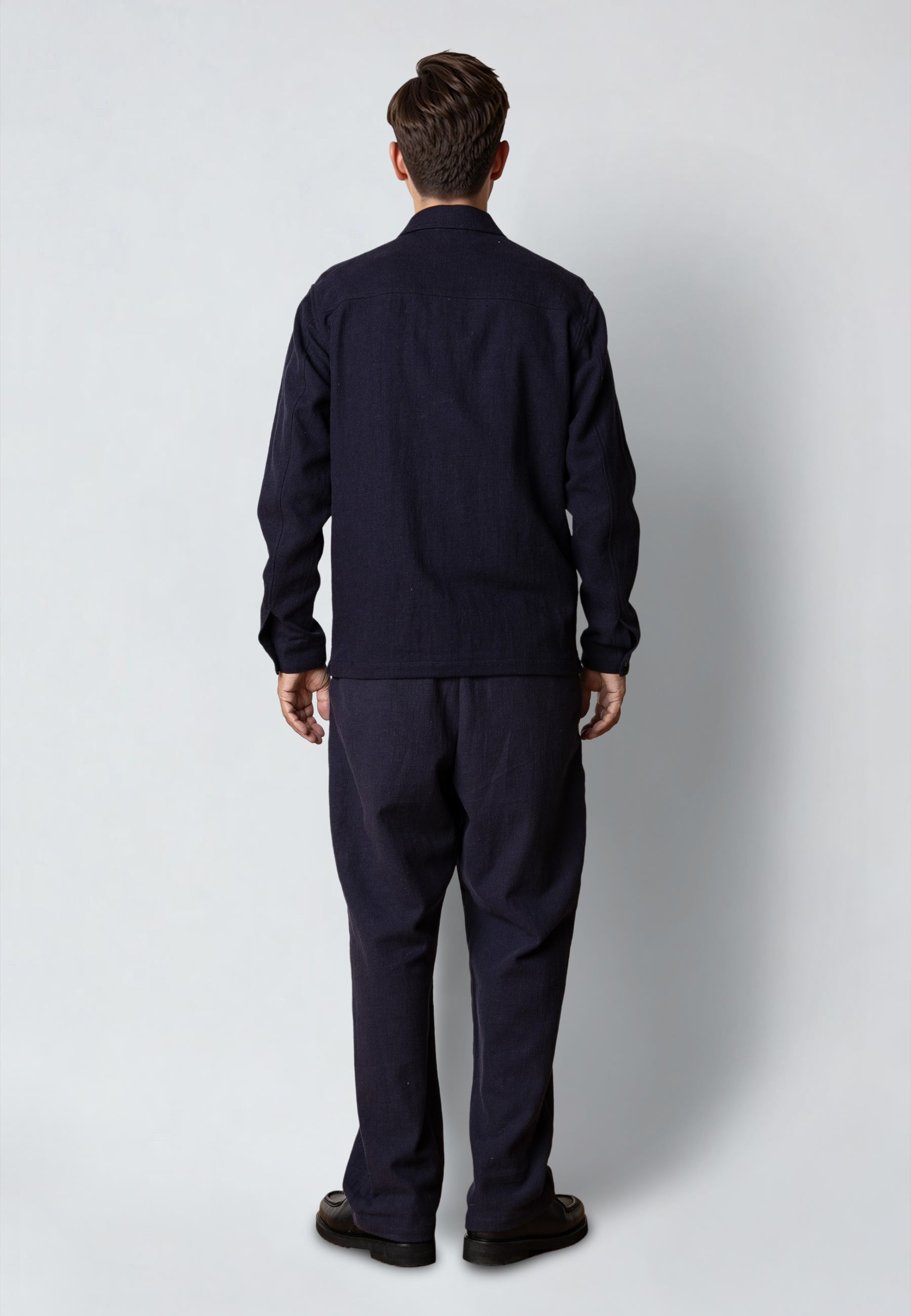 clean-cut-copenhagen-chester-jacke-navy-baumwolle-leinen-m image 4
