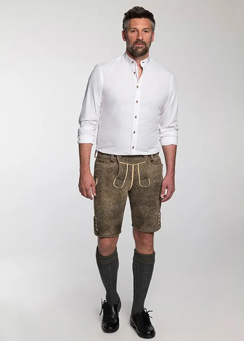 beckert-lederhosen-attergau-hirschlederhose-akazie-stickerei image 1