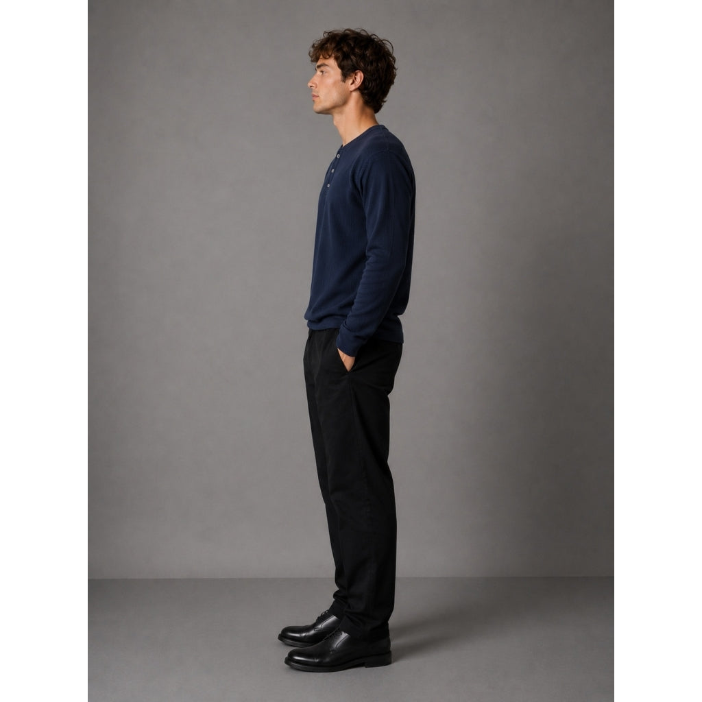 clean-cut-copenhagen-cal-grandad-langarm-shirt-dunkelblau image 4