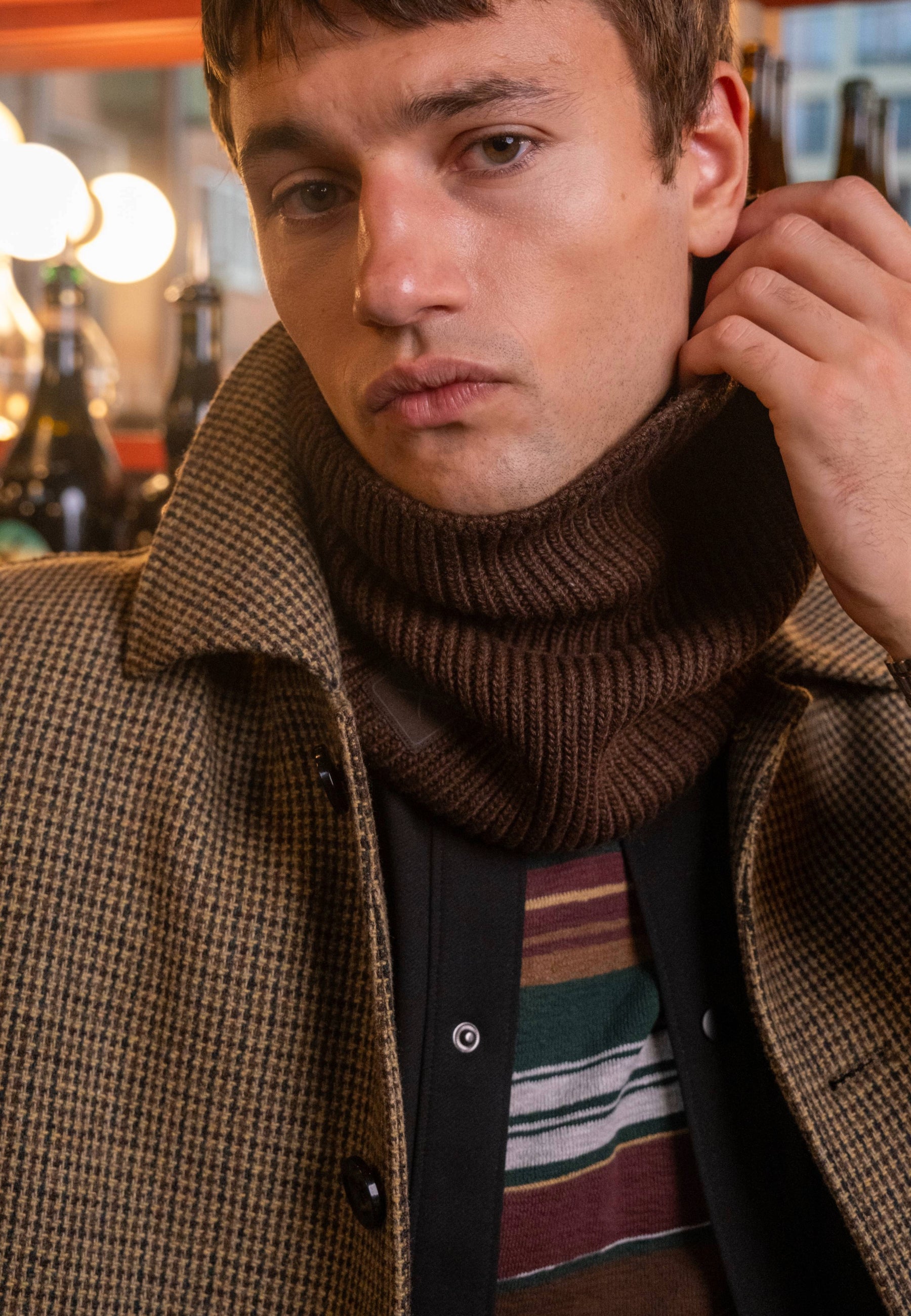 clean-cut-copenhagen-noah-tube-dunkelbraun-strick image 1