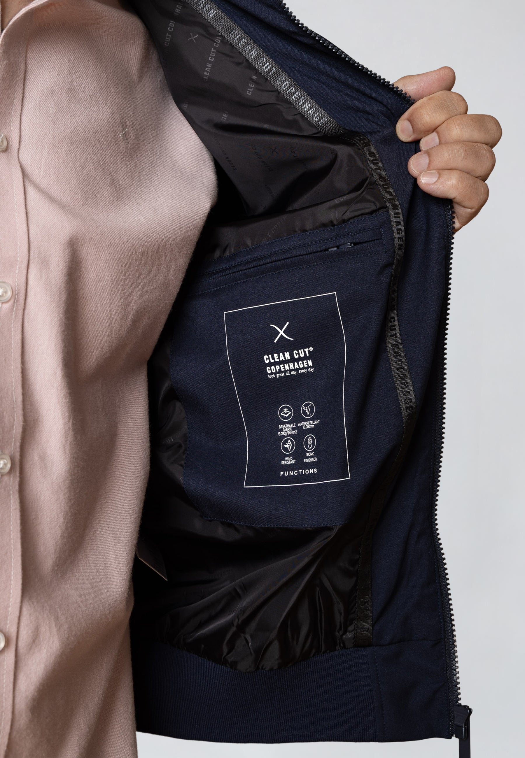 clean-cut-copenhagen-adam-jacke-navy-wasserabweisend image 3