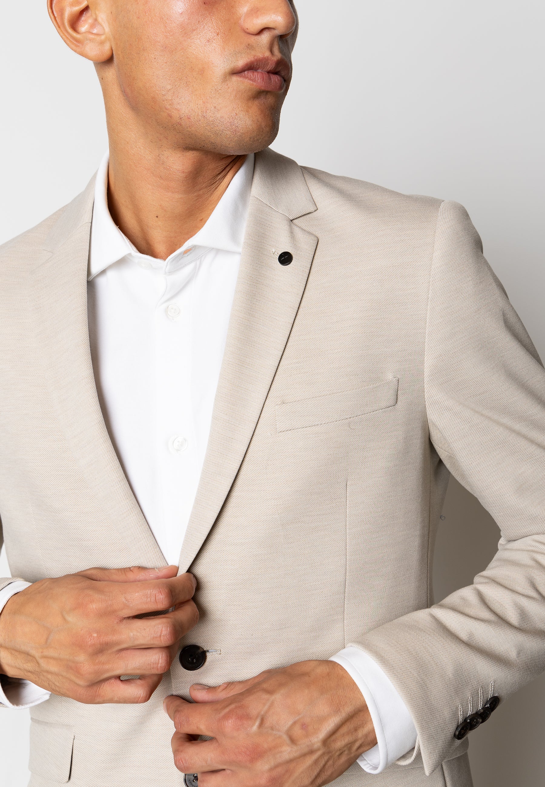 clean-cut-copenhagen-brendon-jersey-blazer-ecru image 3