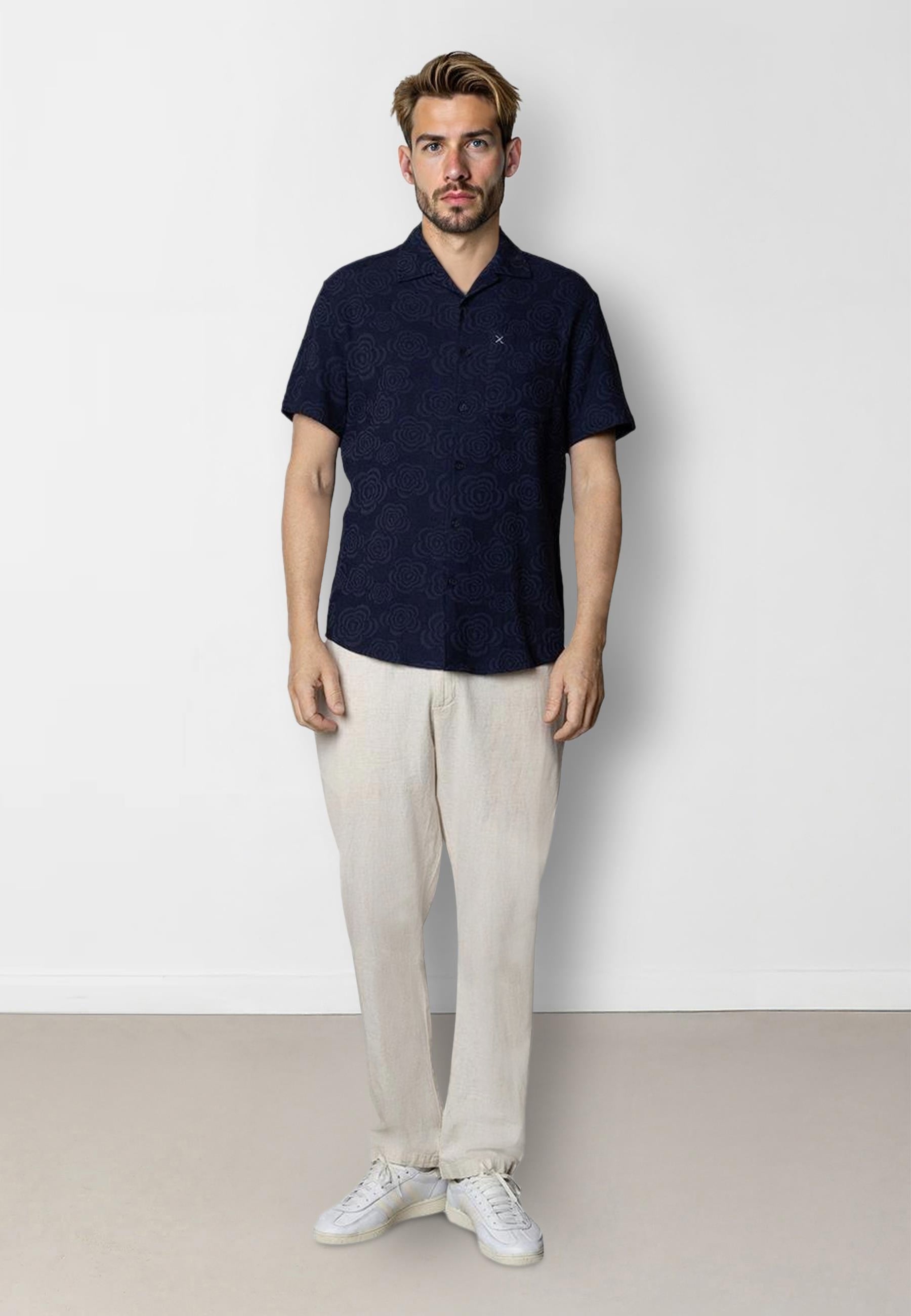 clean-cut-copenhagen-carter-herren-hemd-ecru-jacquard image 7