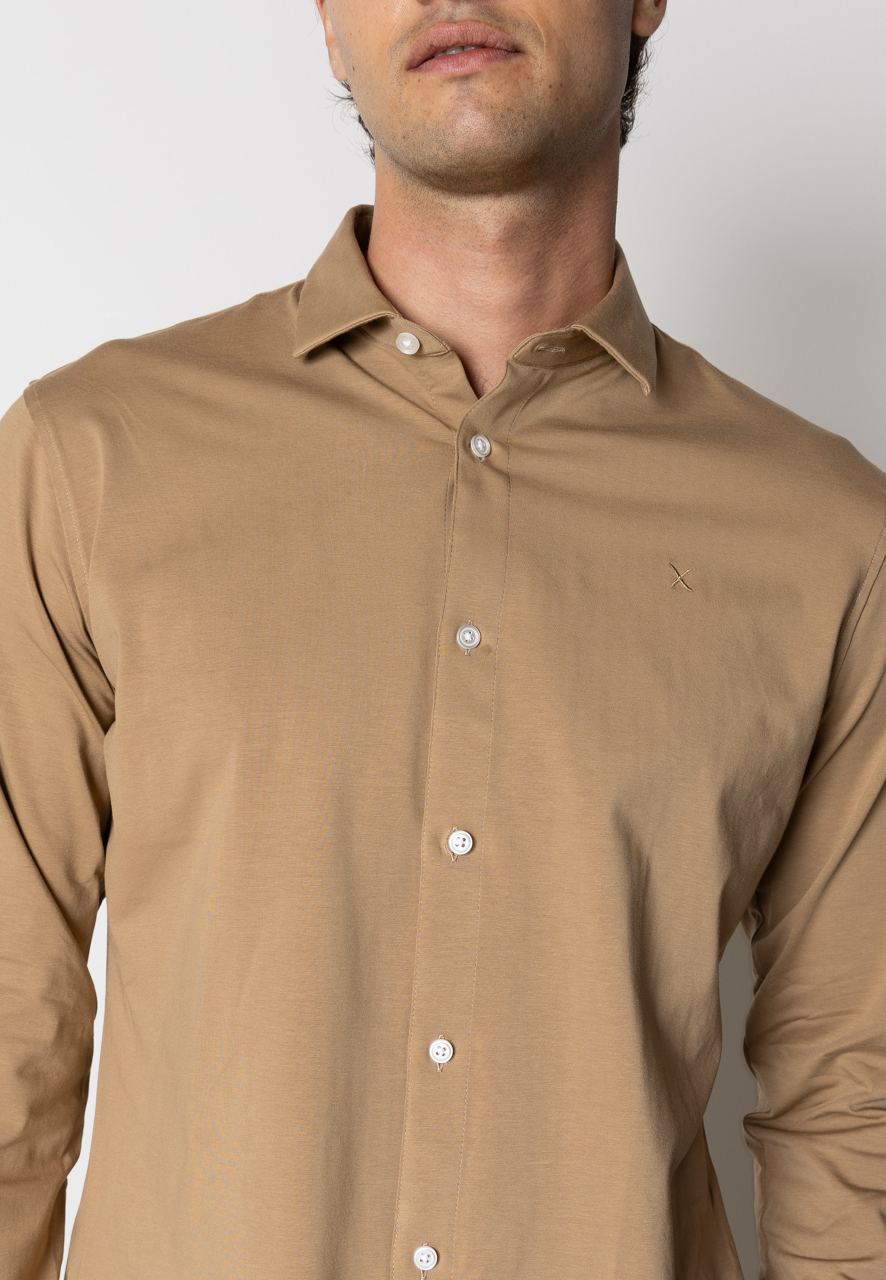 clean-cut-copenhagen-clean-formal-stretch-shirt-hemd-warm-sand image 4