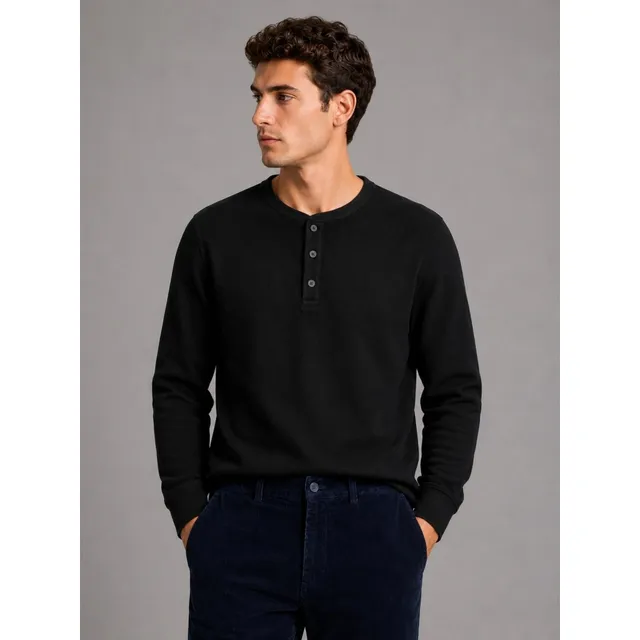 clean-cut-copenhagen-cal-grandad-langarmshirt-schwarz-regular-fit image 1