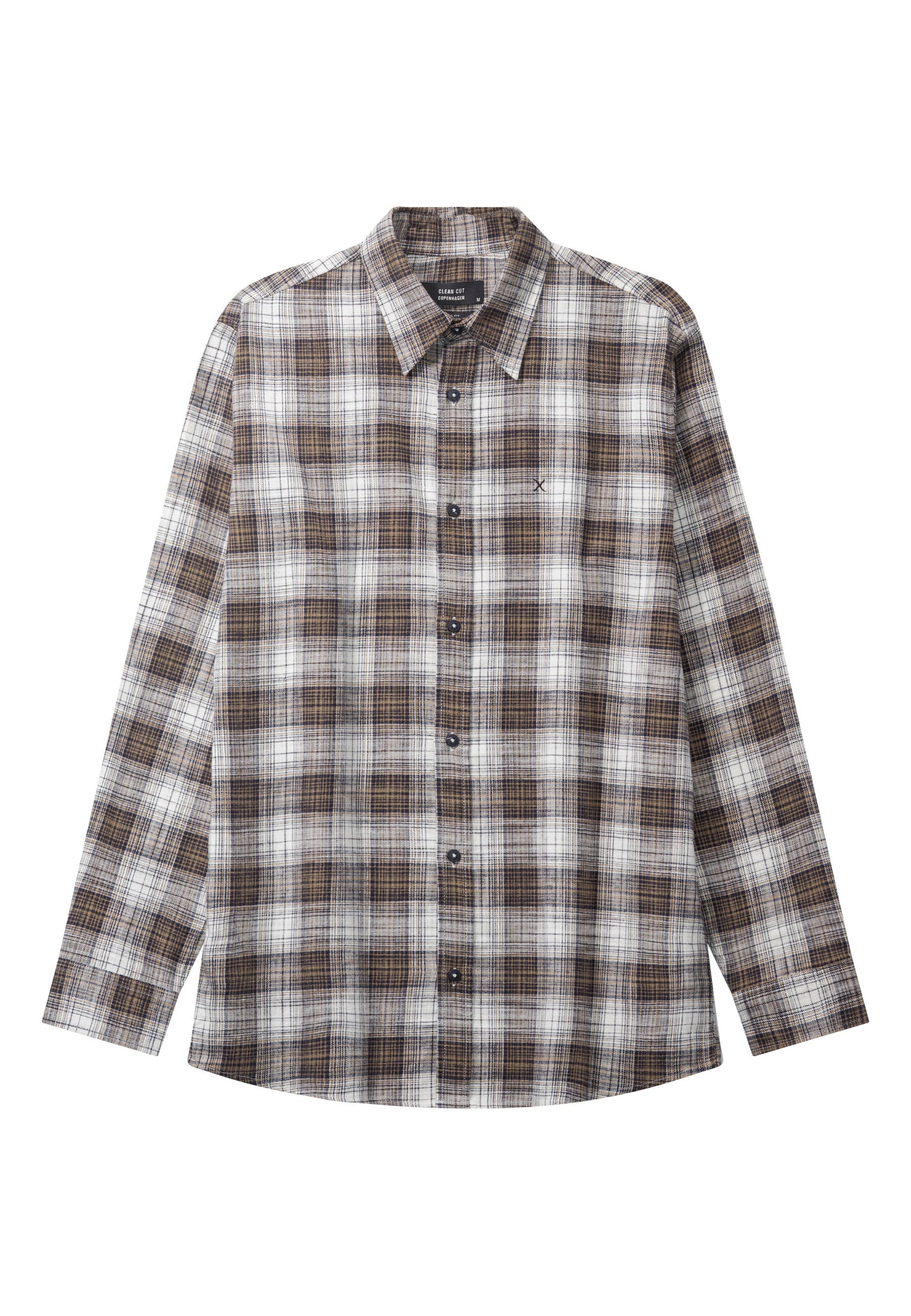 clean-cut-copenhagen-remy-checked-shirt-herren-shitake-navy image 1