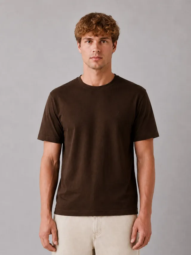 clean-cut-copenhagen-stable-t-shirt-herren-dunkelbraun-baumwolle image 1