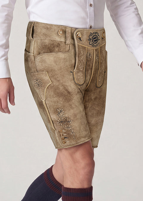 beckert-champion-fc-bayern-lederhose-kurz-barock-blau image 2