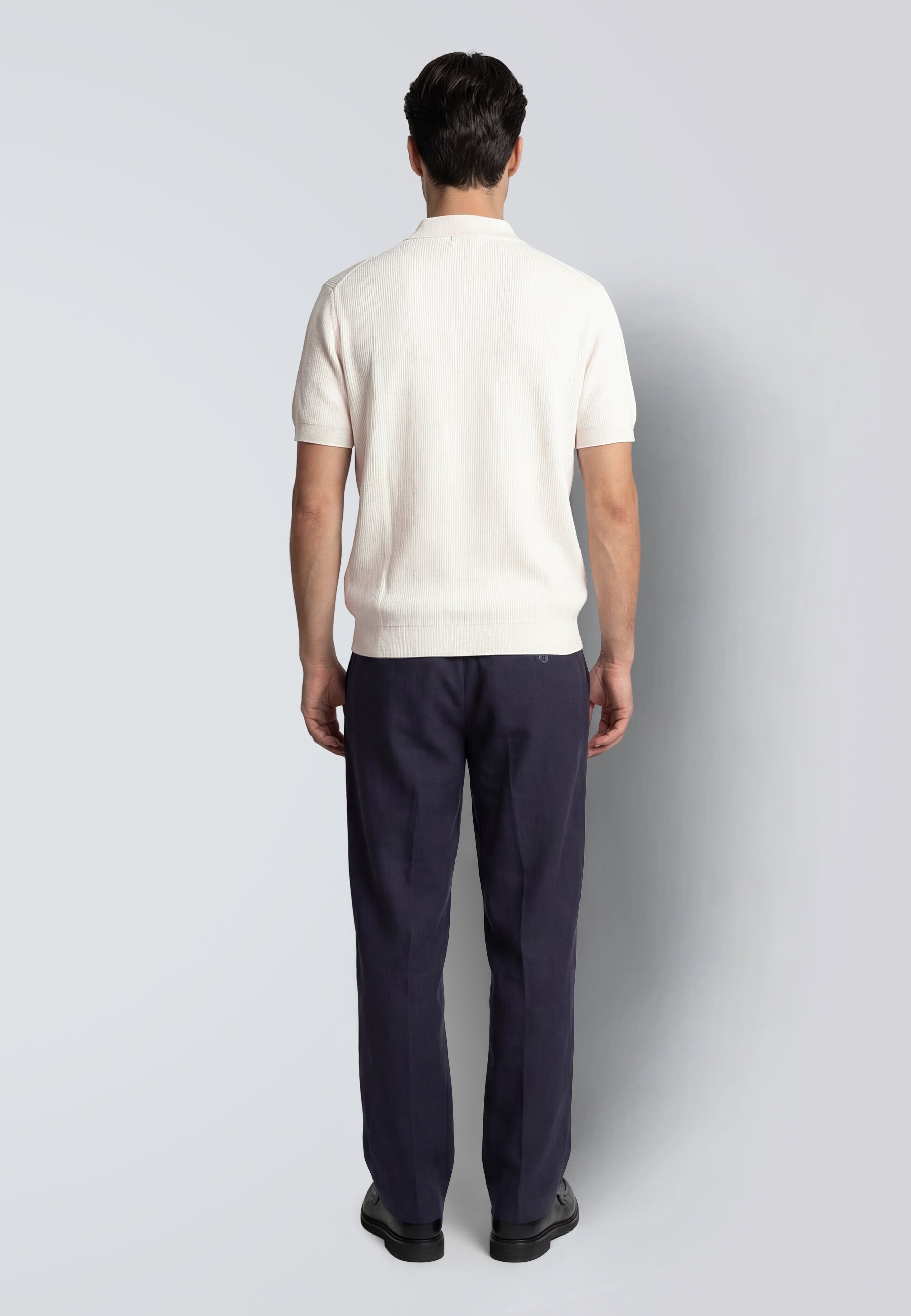 clean-cut-copenhagen-karl-strickpolo-ecru-zip-baumwolle image 5