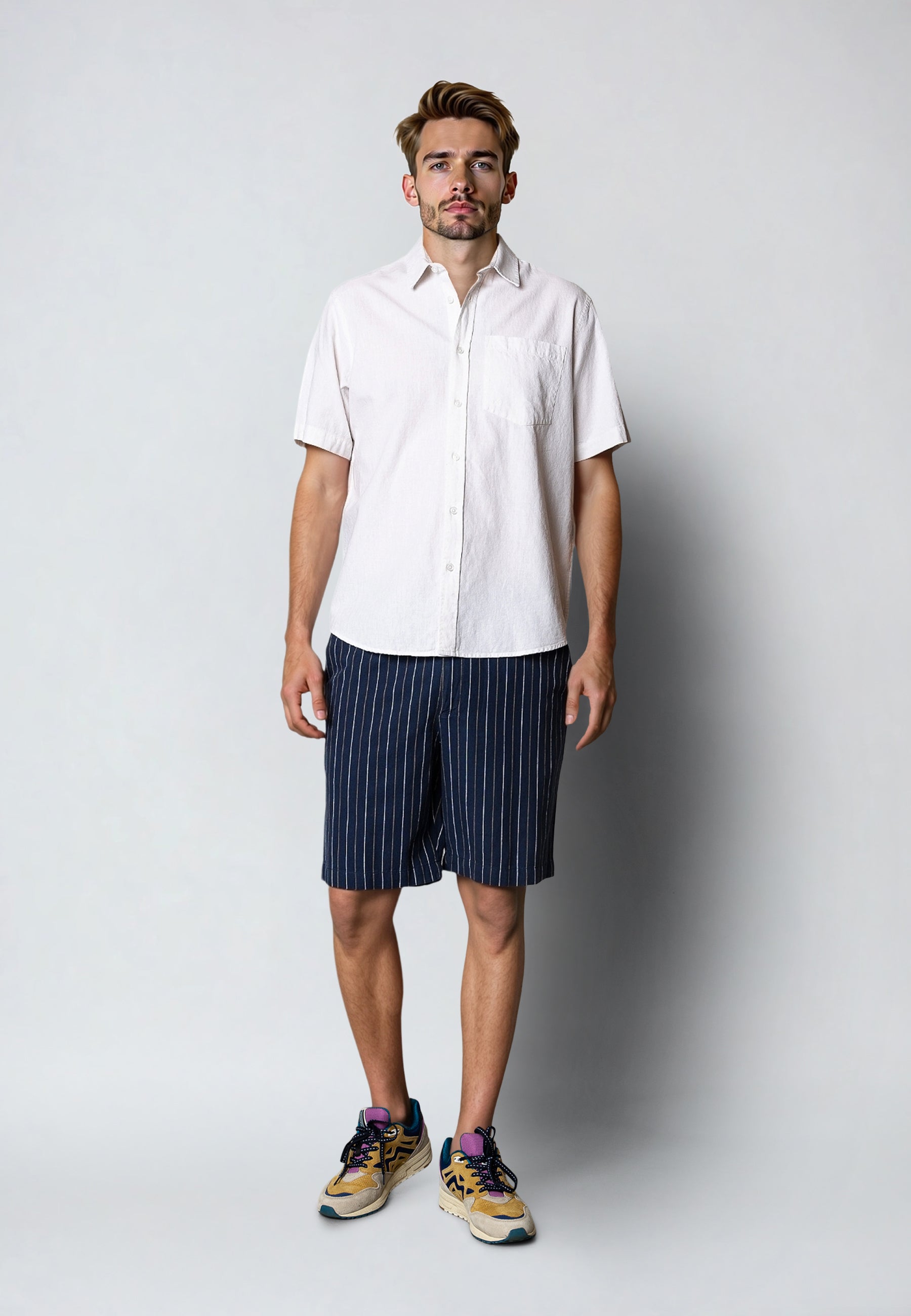 clean-cut-copenhagen-ran-linen-shorts-leinen-navy-gestreift image 3