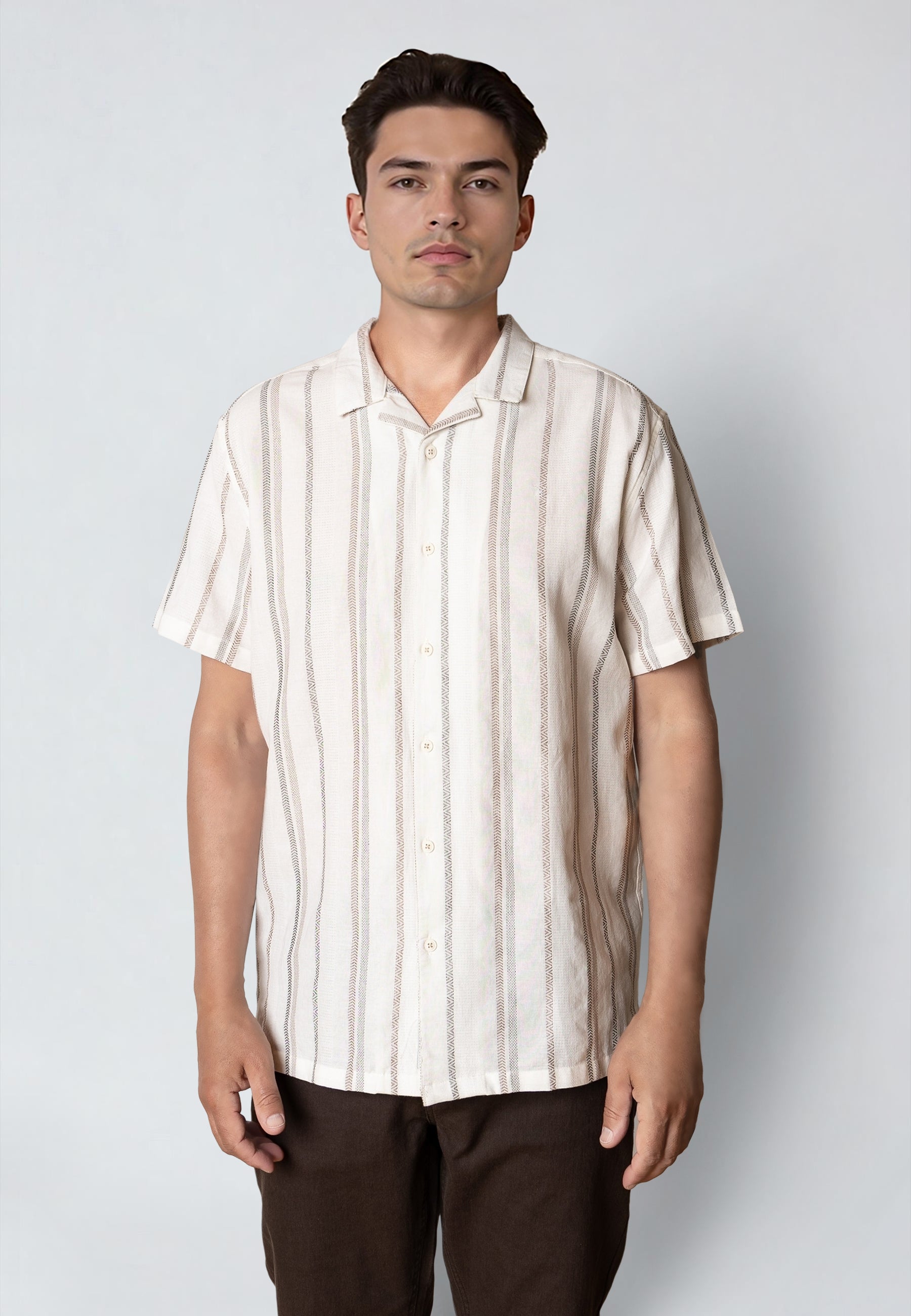clean-cut-copenhagen-evald-s-s-shirt-herren-ecru image 2