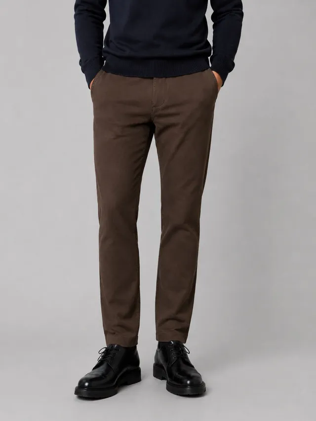 clean-cut-copenhagen-brendon-jersey-pants-hose-dunkelbraun-stretch image 1