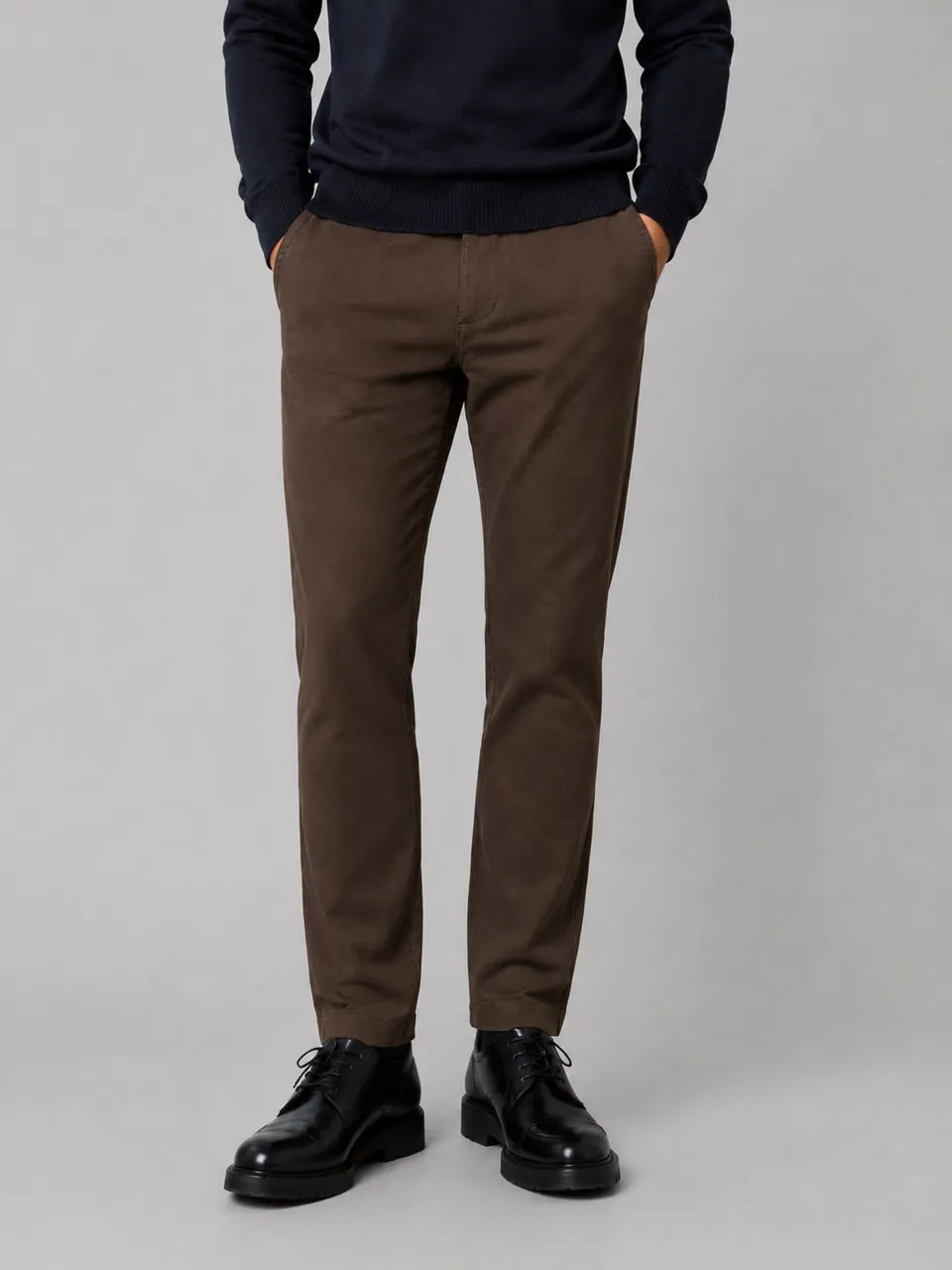 clean-cut-copenhagen-brendon-jersey-pants-hose-dunkelbraun-stretch image 1