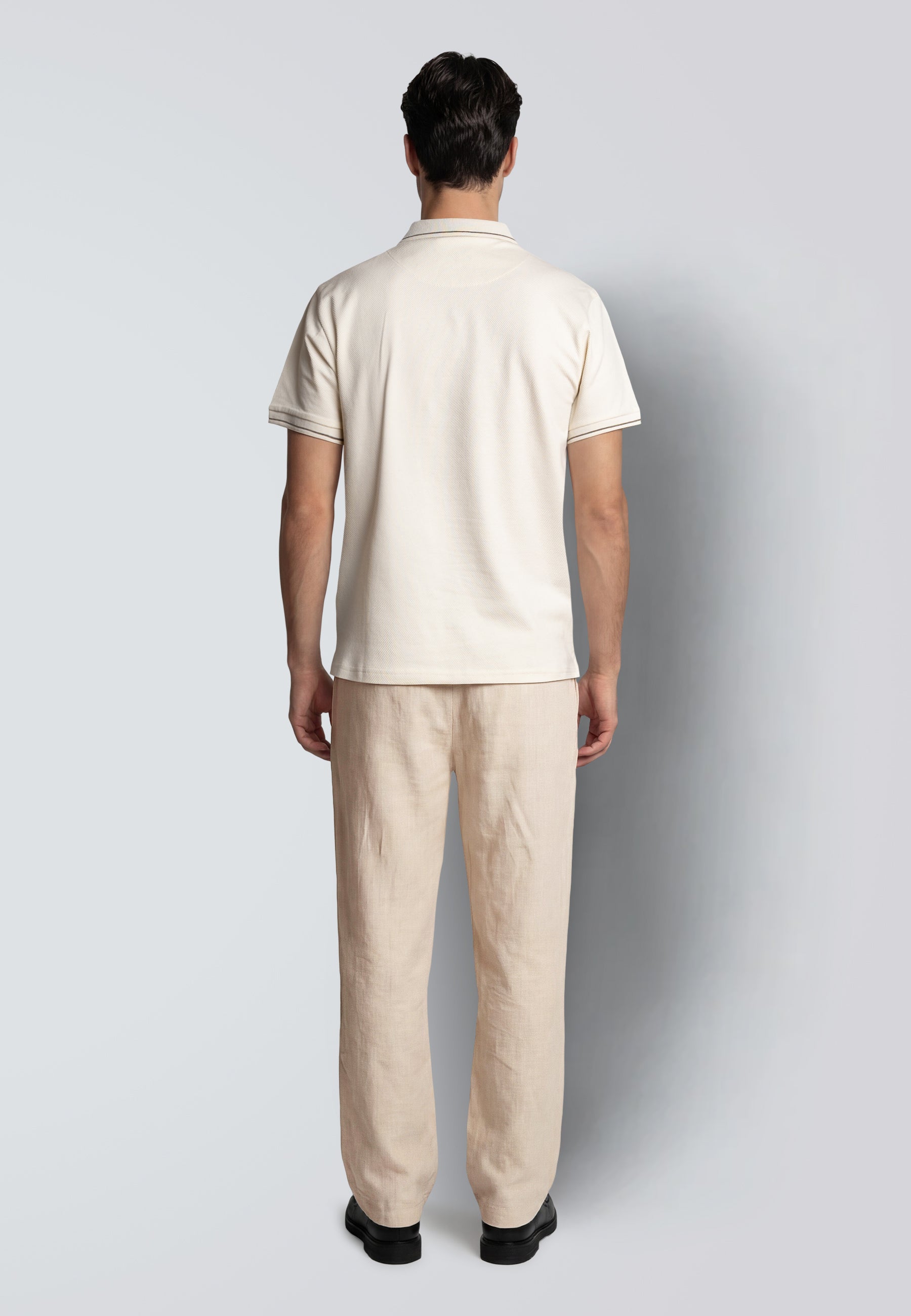 clean-cut-copenhagen-raphael-polo-ecru-stretch-baumwolle image 4