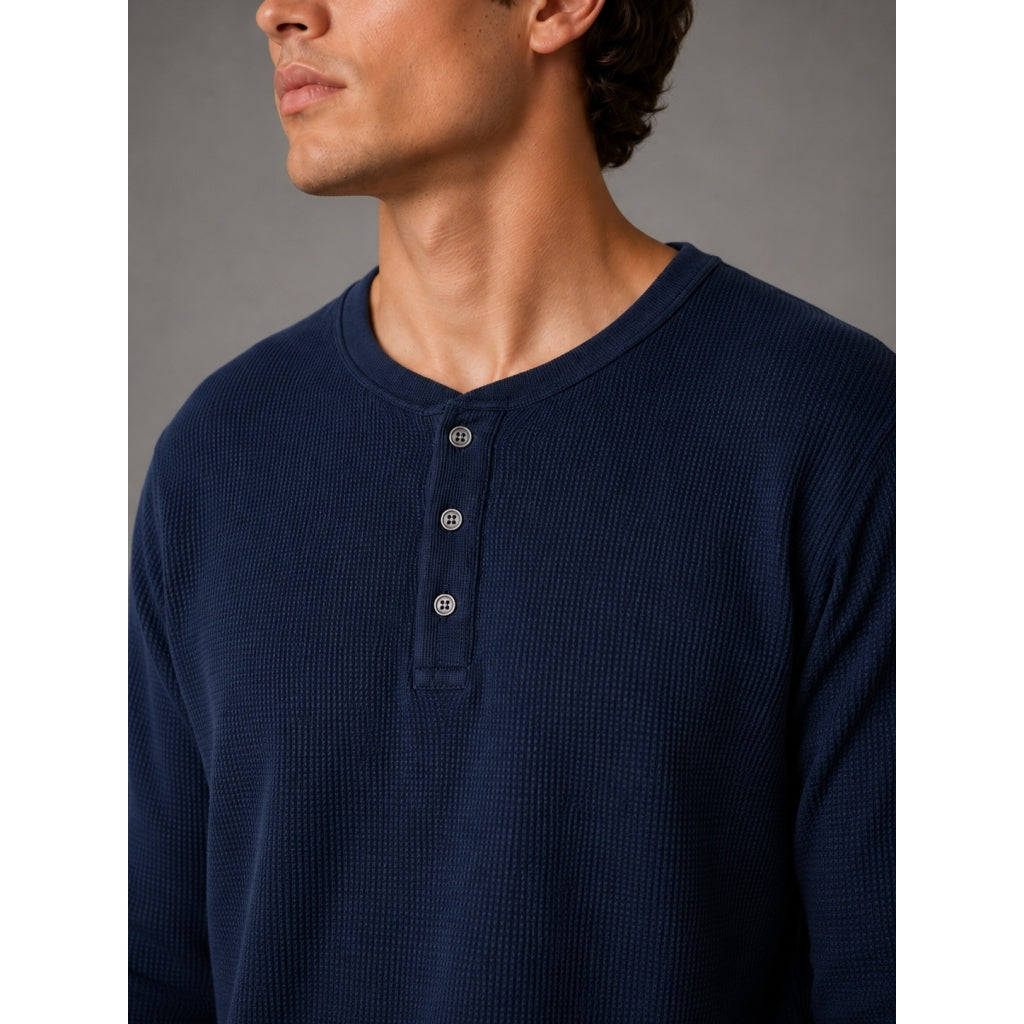 clean-cut-copenhagen-cal-grandad-langarm-shirt-dunkelblau image 2