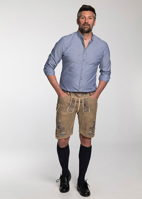 beckert-hochk-nig-hirschlederhose-oldgrey-blau-vintage image 1