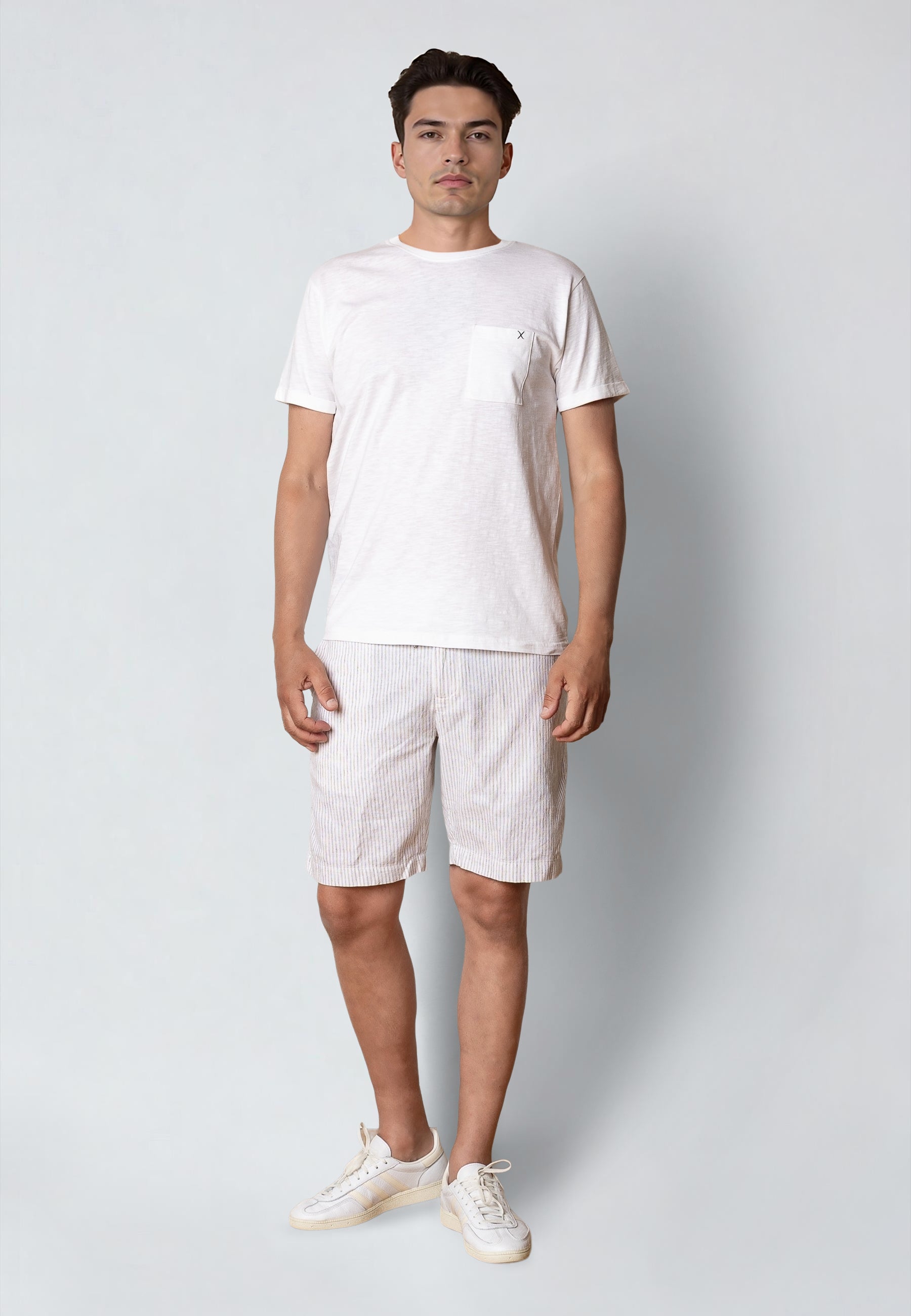 clean-cut-copenhagen-barcelona-leinen-shorts-white-shitake image 3
