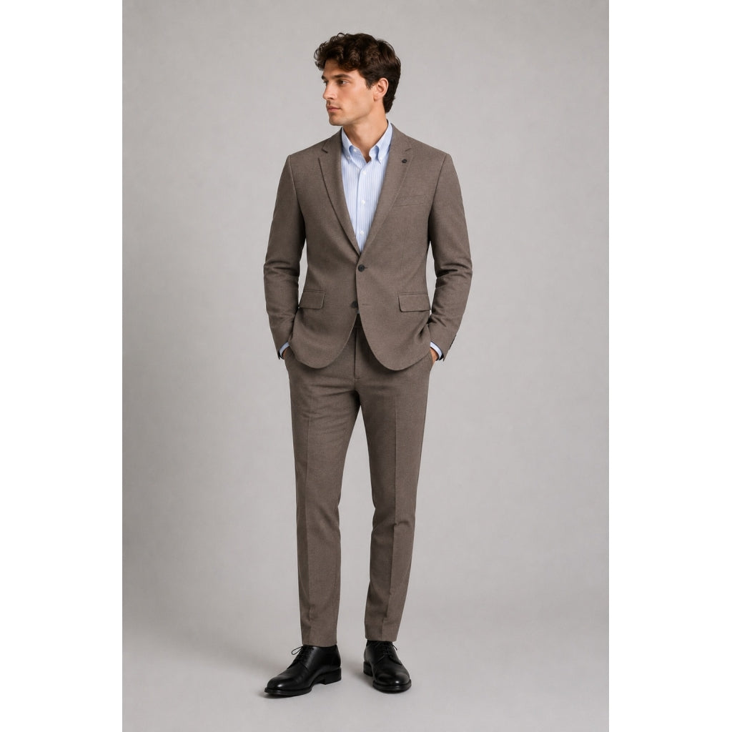 clean-cut-copenhagen-brendon-jersey-blazer-dark-khaki image 3