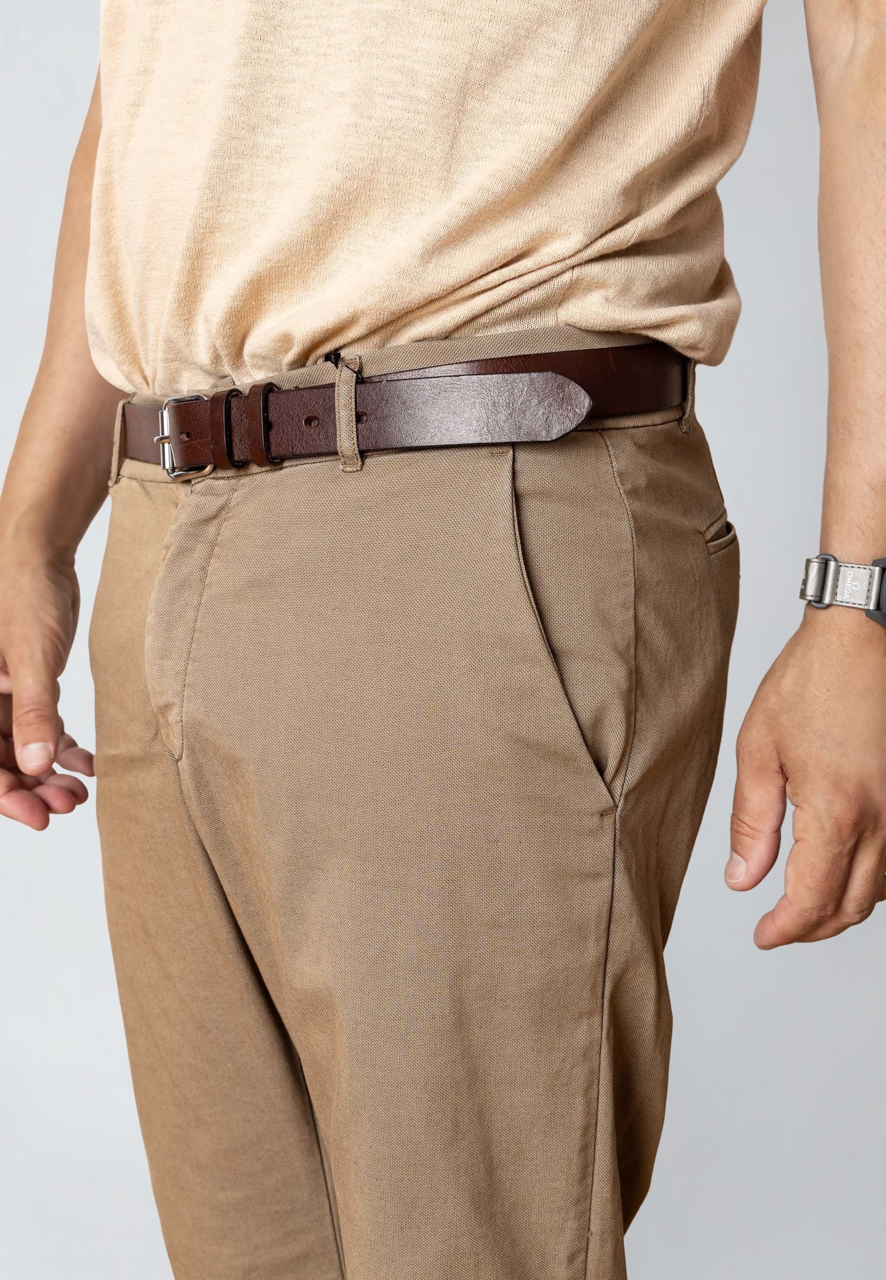 clean-cut-copenhagen-marseille-dobby-chinos-shitake image 1