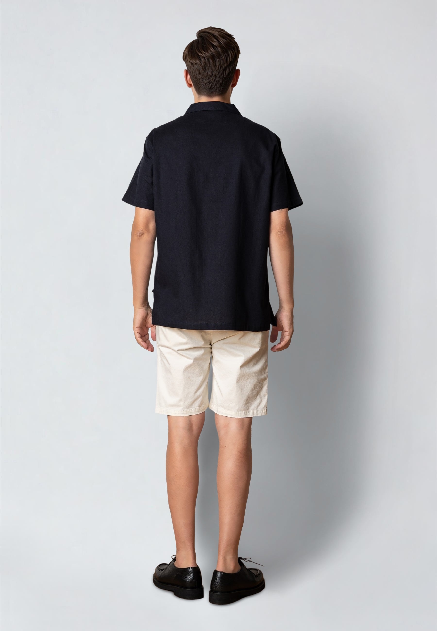 clean-cut-copenhagen-milano-twill-chino-shorts-ecru-stretch image 4