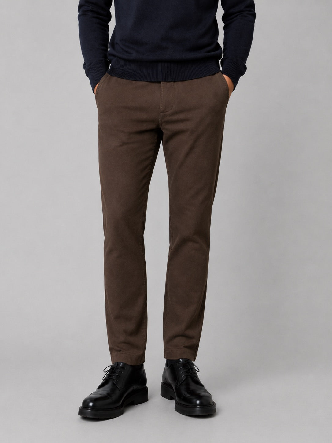 clean-cut-copenhagen-brendon-jersey-pants-hose-dunkelbraun-stretch image 1