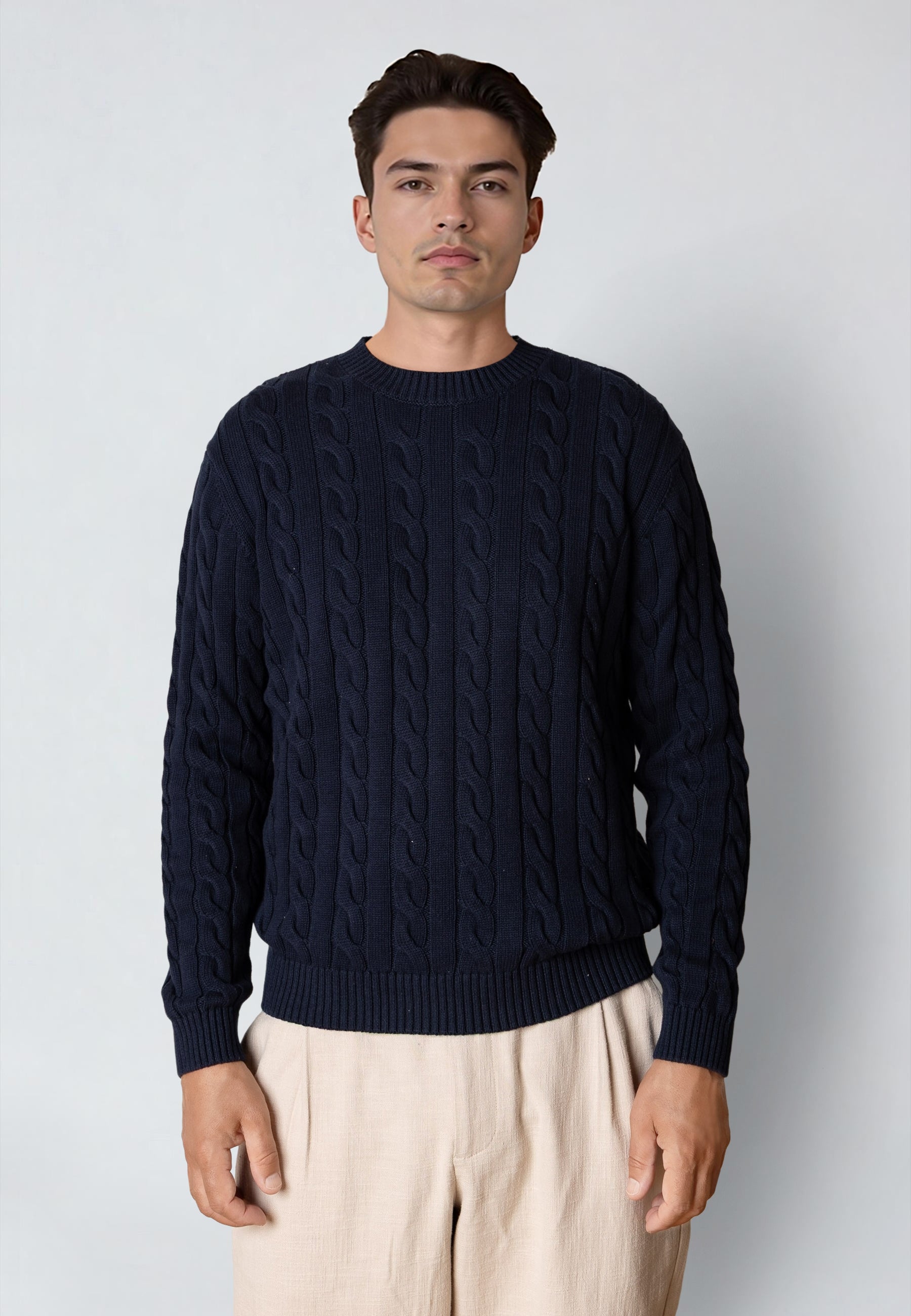 clean-cut-copenhagen-august-strickpullover-navy-zopfmuster image 1