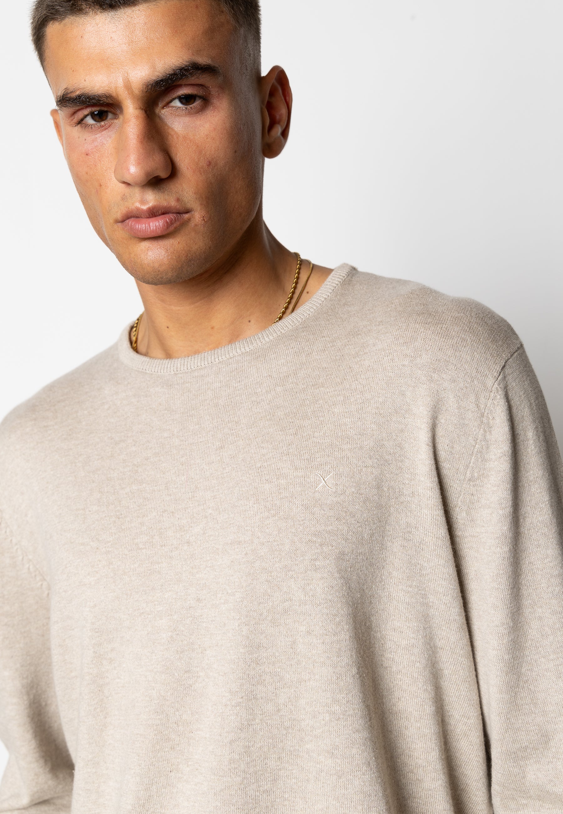clean-cut-copenhagen-claude-strickpullover-ecru-melange image 3