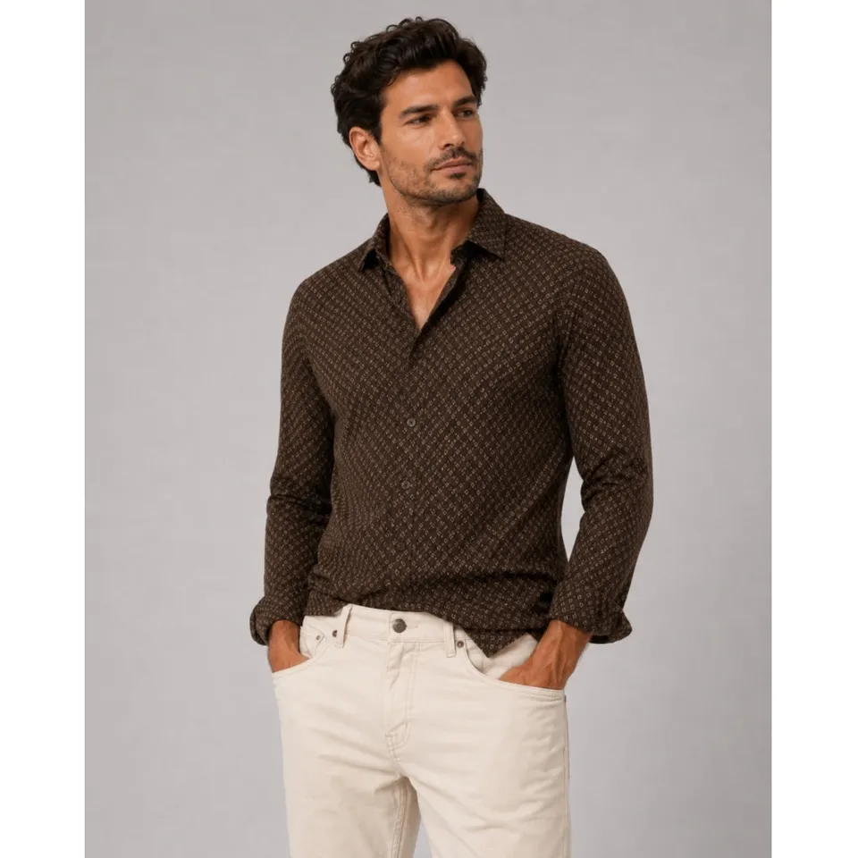 clean-cut-copenhagen-formal-jerseyhemd-dark-brown-herren image 1