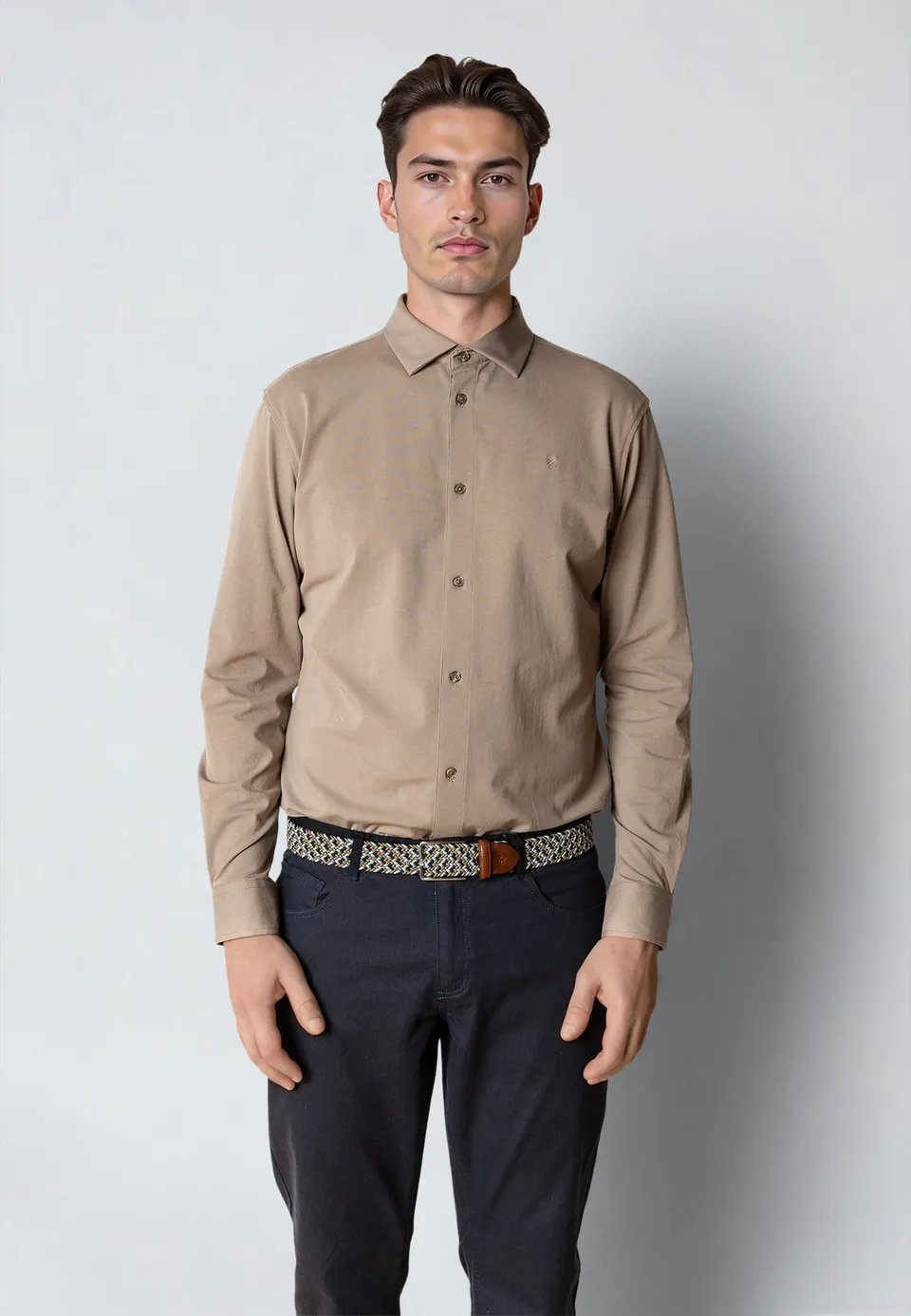 clean-cut-copenhagen-formal-hemd-herren-brindle-beige image 1